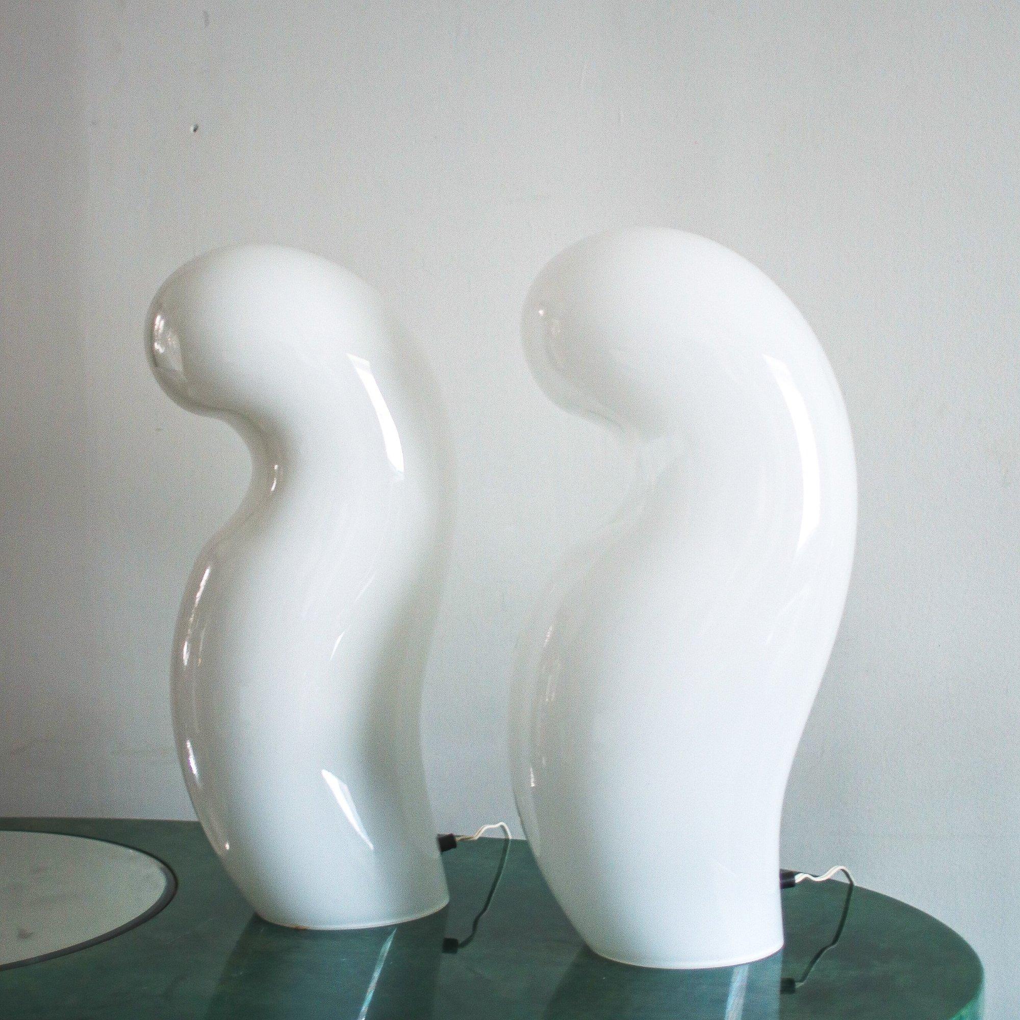 Fin du 20e siècle Rare paire de lampes 