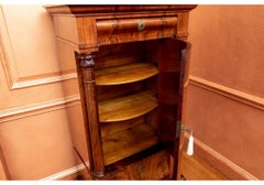 Rare Pair of 19th C. Continental Neoclassical Figured Wood Cabinets