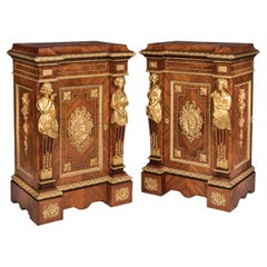 Rare Pair of 19th Century Cabinets by Grohé with a Noble Italian Provenance