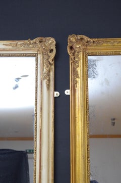 Rare Pair of 19th Century Full Size Mirrors