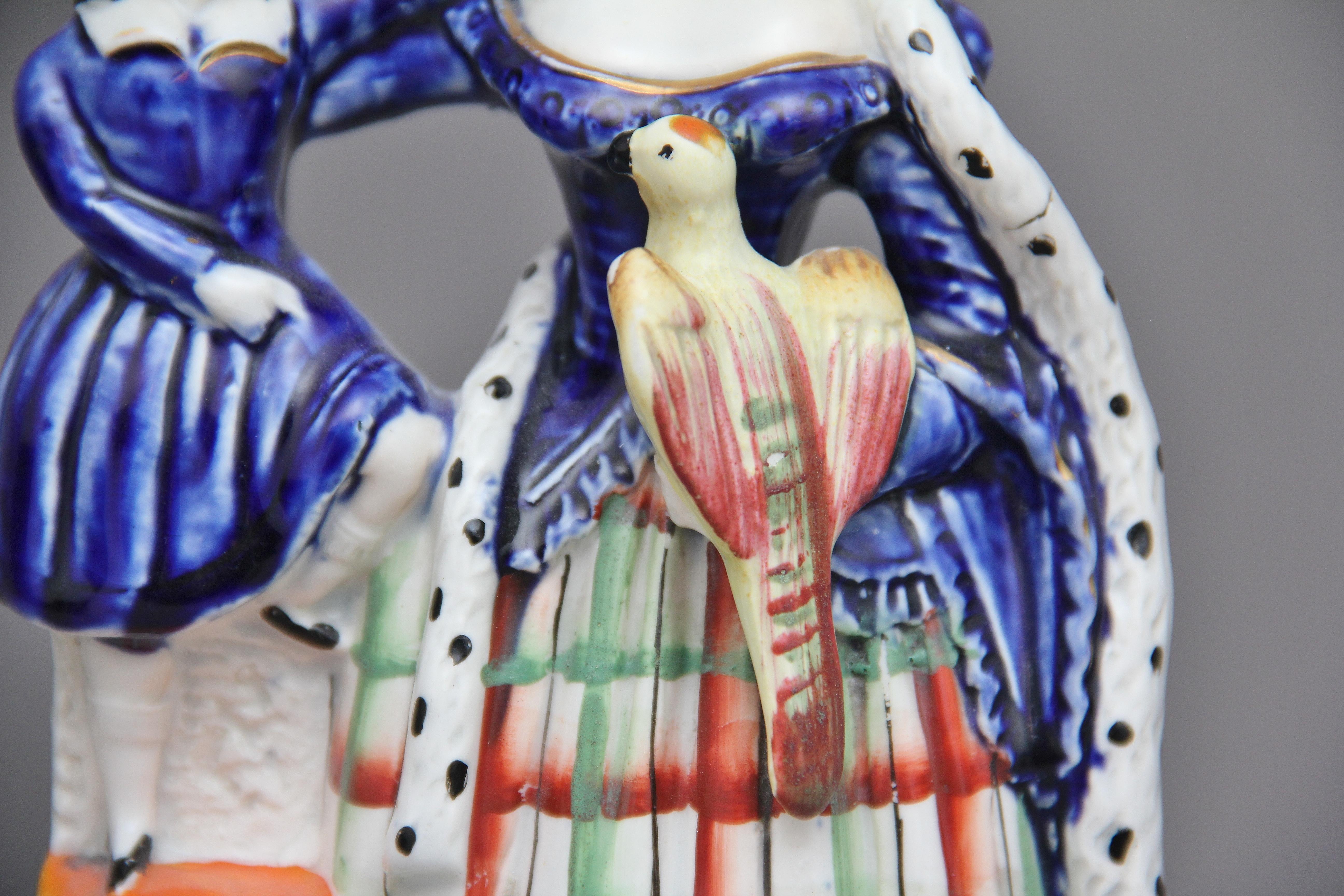 Rare pair of 19th Century Staffordshire figures In Good Condition In Martlesham, GB
