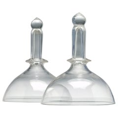 Rare Pair of 19th Century Stirrup Champagne Glasses, circa 1850