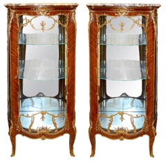 Rare Pair of 19th Century Vitrines by Francois Linke
