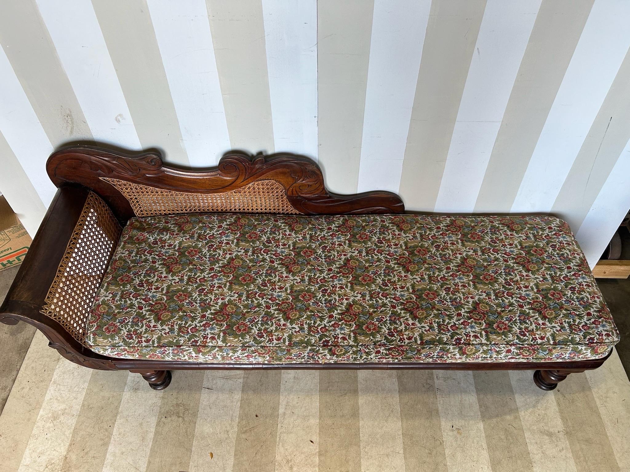 Cane Rare pair of 19th Century West Indies Recamiers, Likely Barbados or Jamaica For Sale