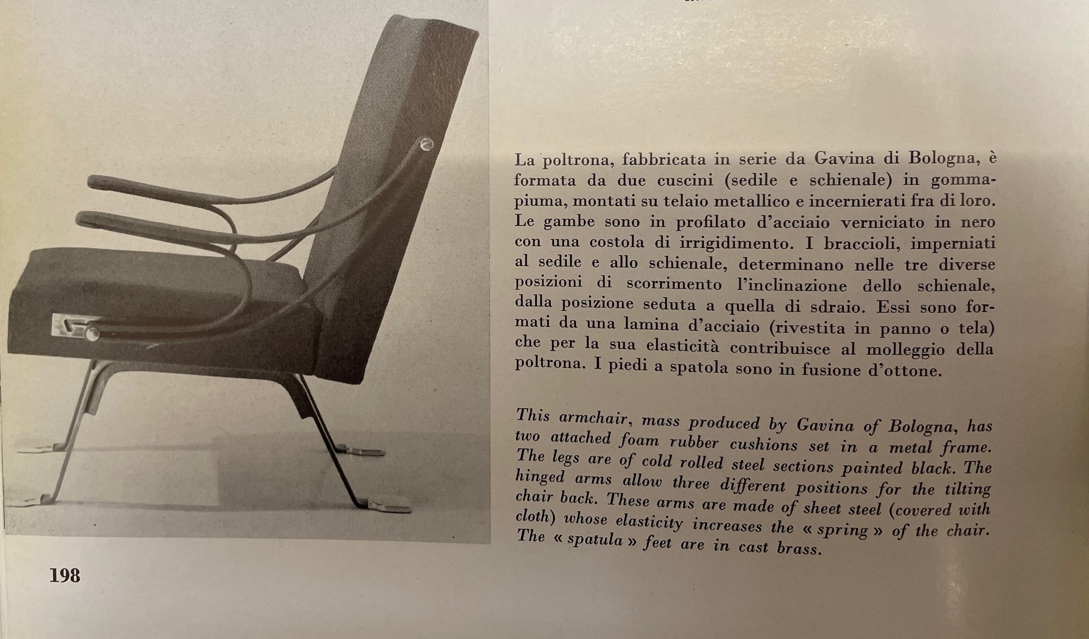 Rare Pair of 1st Edition Ignazio Gardella Reclining Digamma Chairs, 1960s, Italy 13