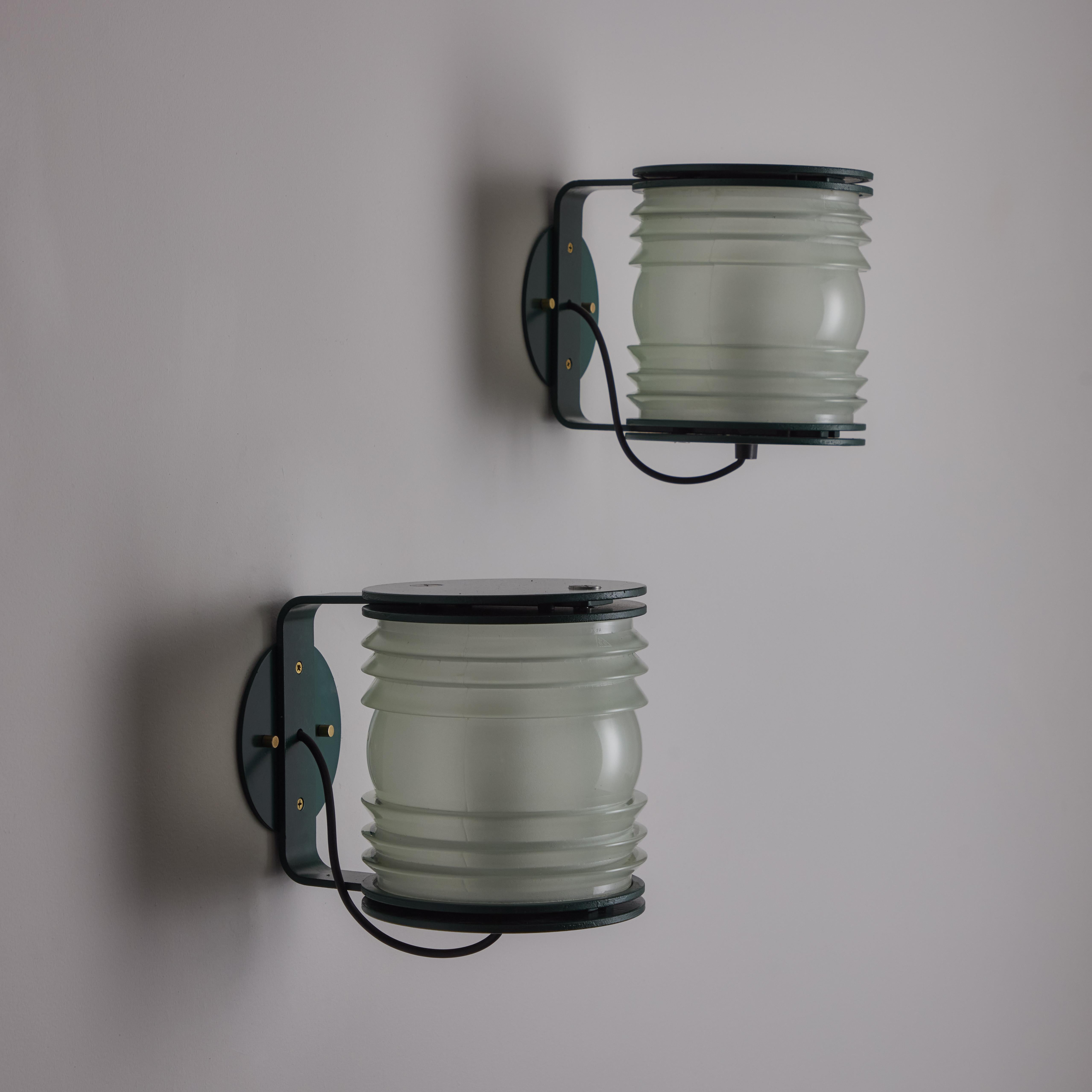 Rare Pair of 1st Edition Model 1139 Fresnel Sconces by Joe Colombo for Oluce 11