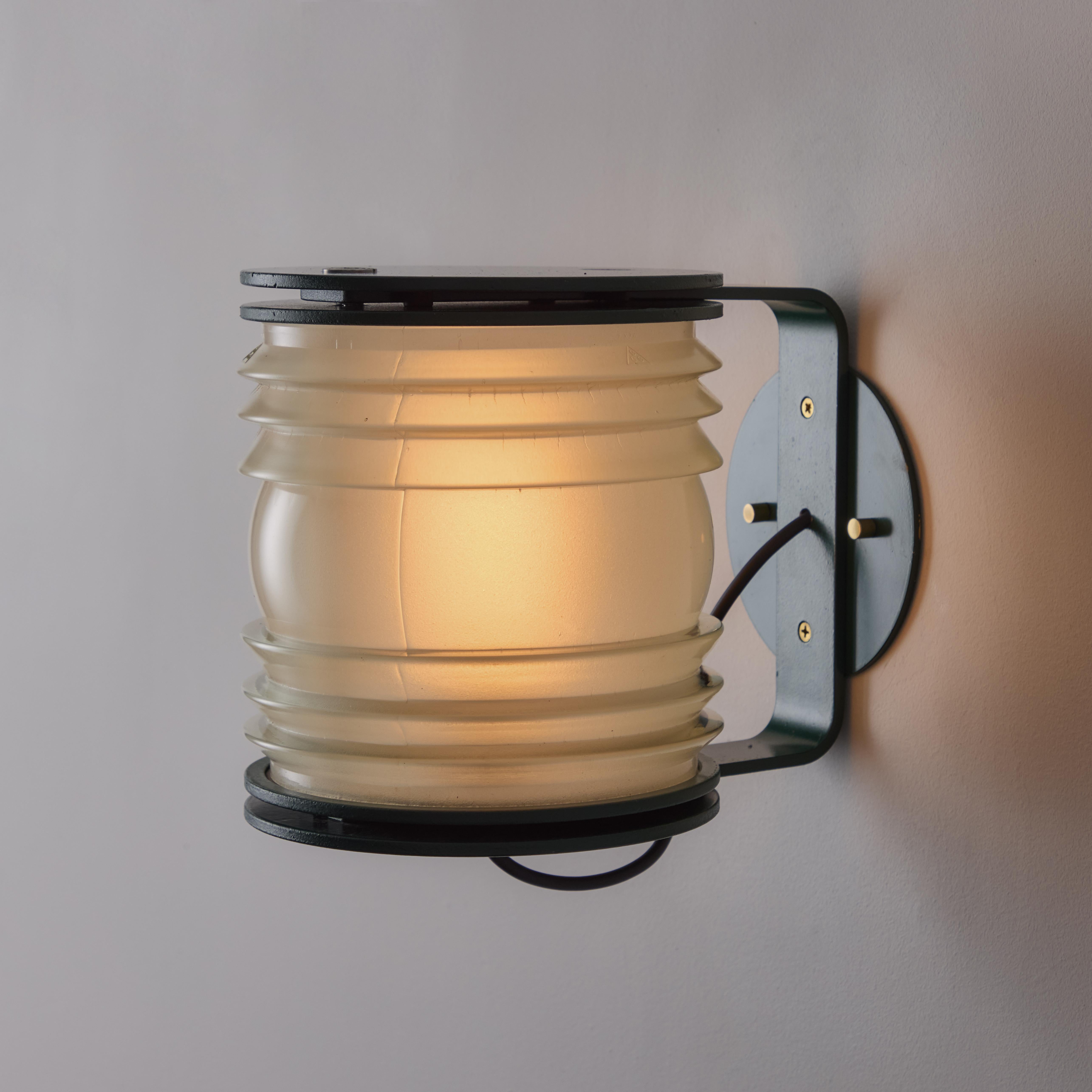 Metal Rare Pair of 1st Edition Model 1139 Fresnel Sconces by Joe Colombo for Oluce