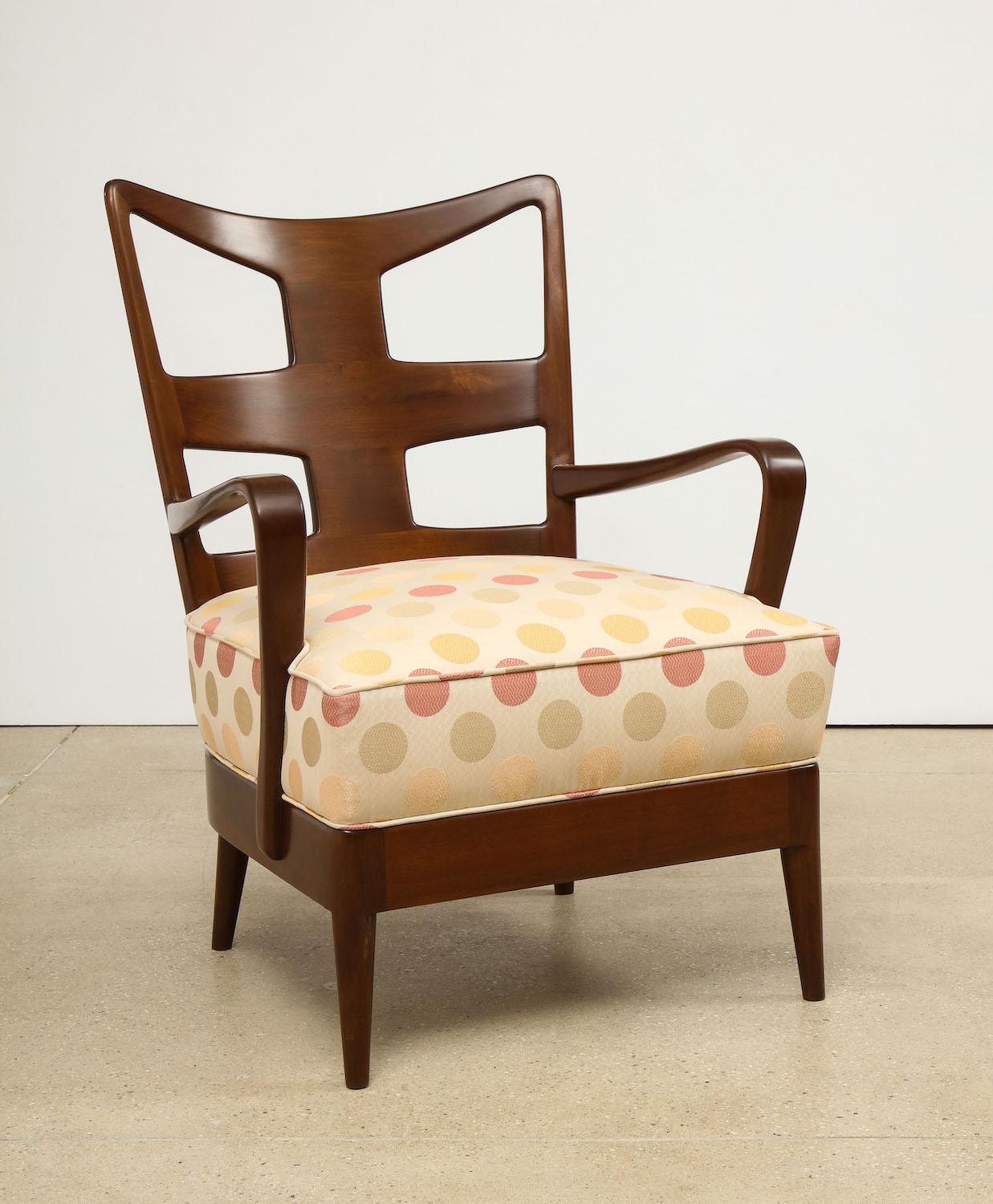 Rare Pair of 6575 Open Arm Chairs by Osvaldo Borsani In Good Condition In New York, NY