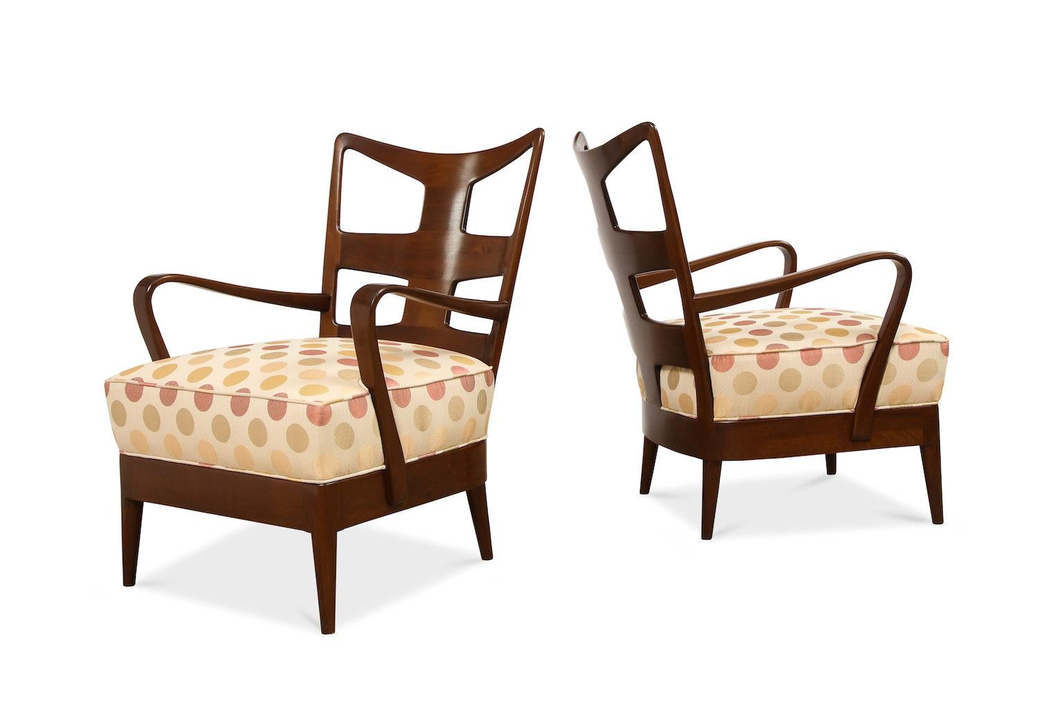 20th Century Rare Pair of 6575 Open Arm Chairs by Osvaldo Borsani