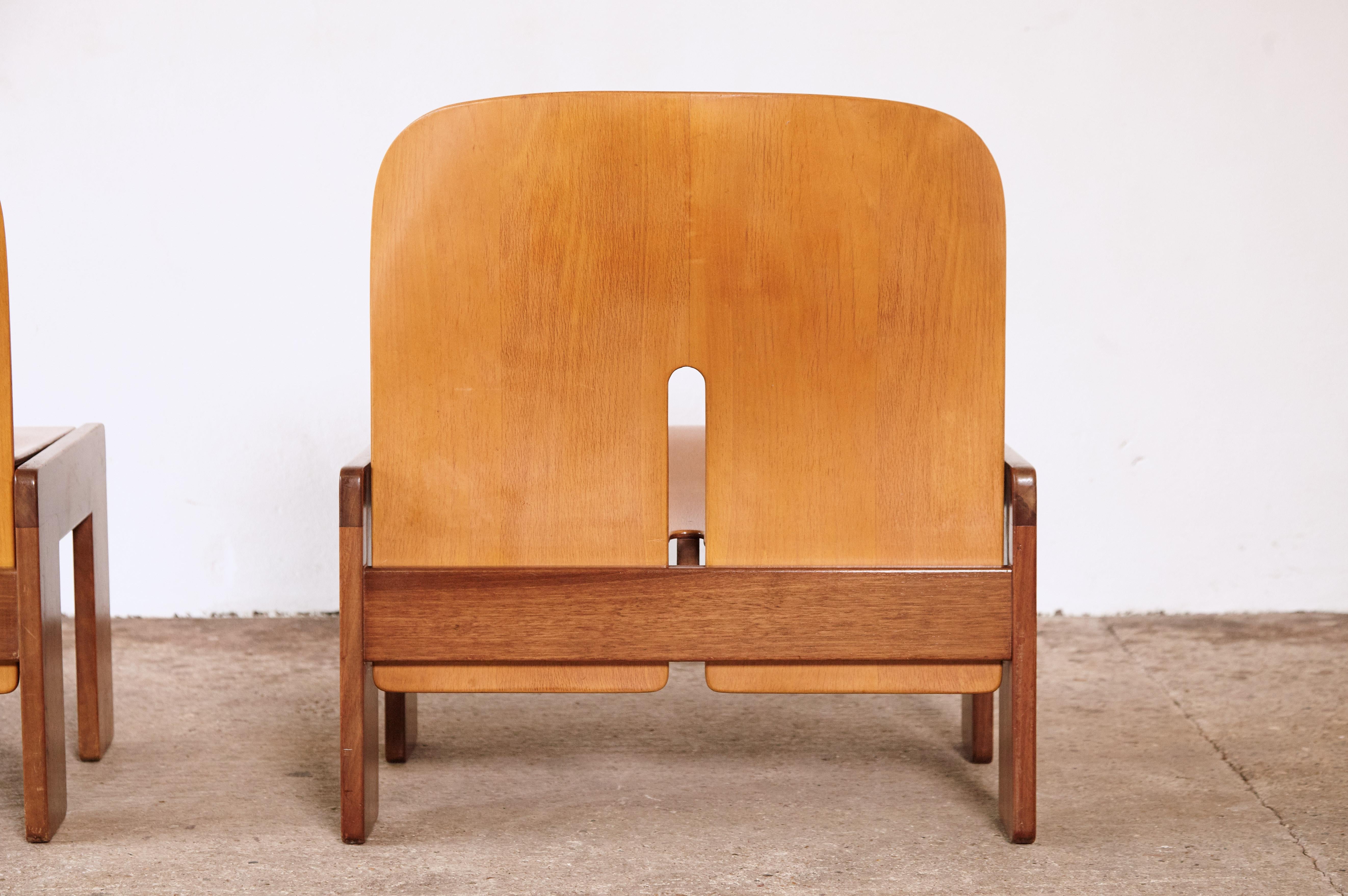 Paire rare de fauteuils de salon Afra & Tobia Scarpa 925, Cassina, Italie, années 1960 4