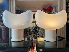 Rare Pair of Aghia Table Lamps, Leucos Edition by Roberto Pamio, Italy 1970