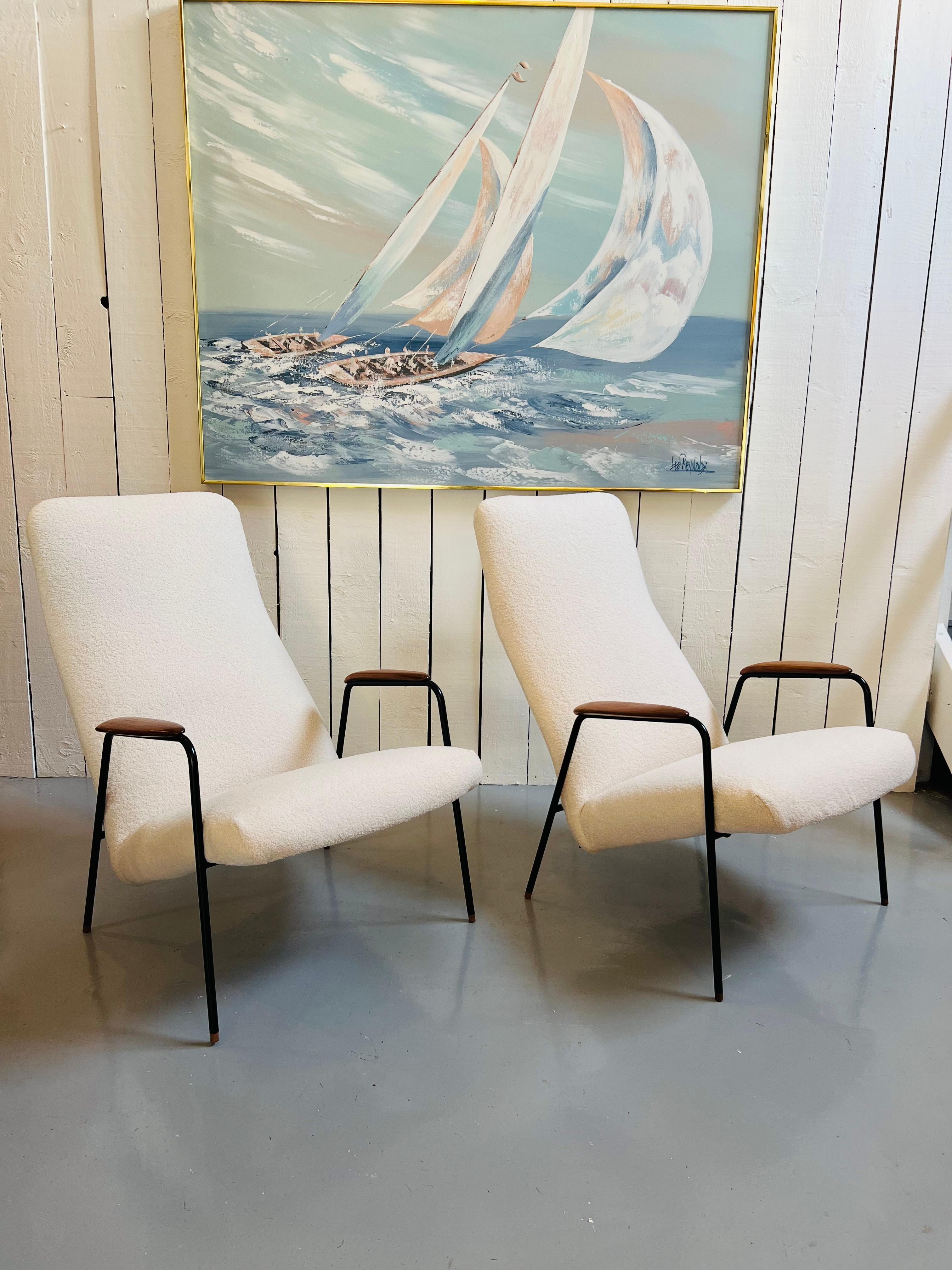 Rare Pair of Alf Svensson Contour Chairs In Good Condition For Sale In Arundel, GB