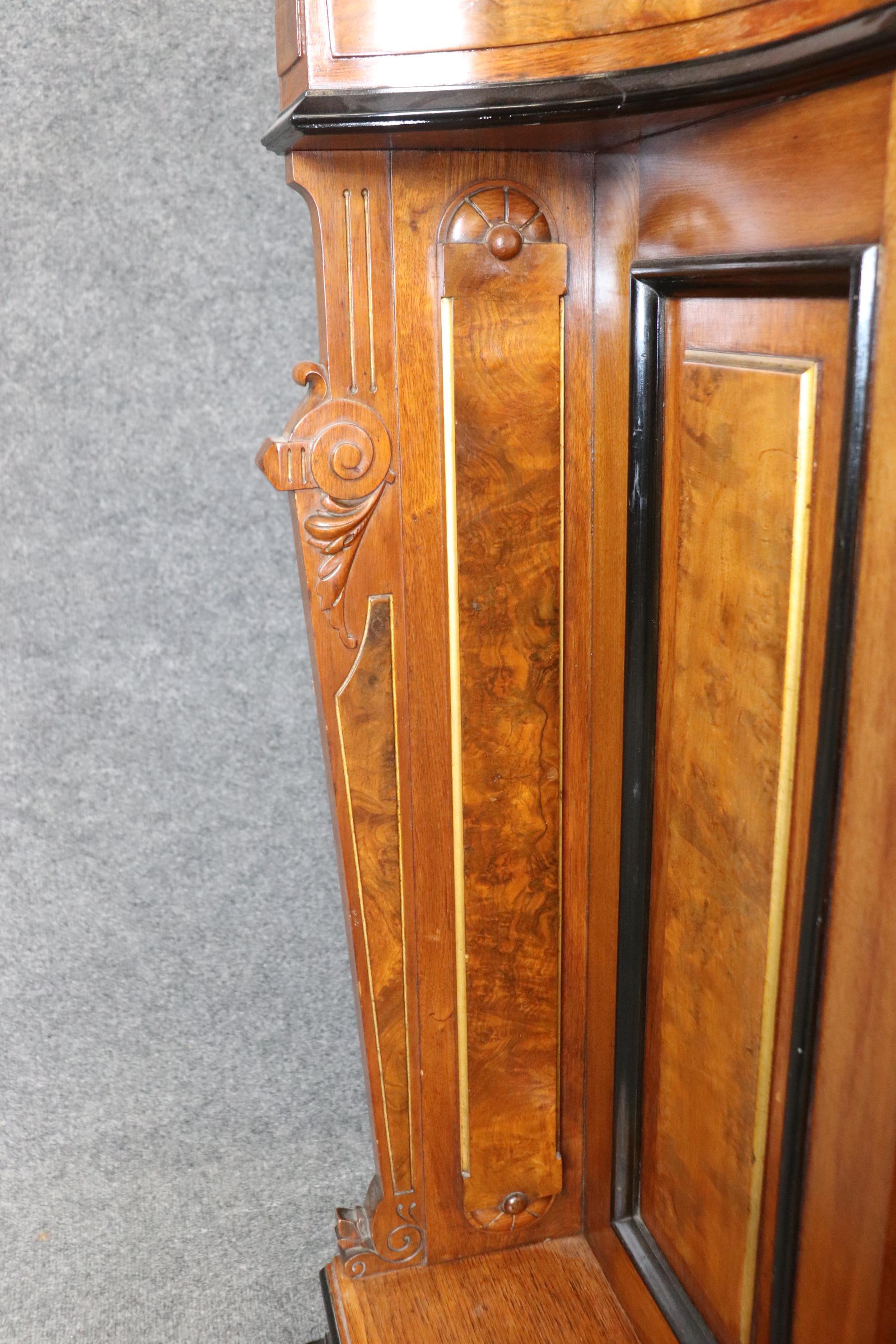 Rare Pair of American Renaissance Revival American Victorian Pedestal Cabinets  For Sale 10