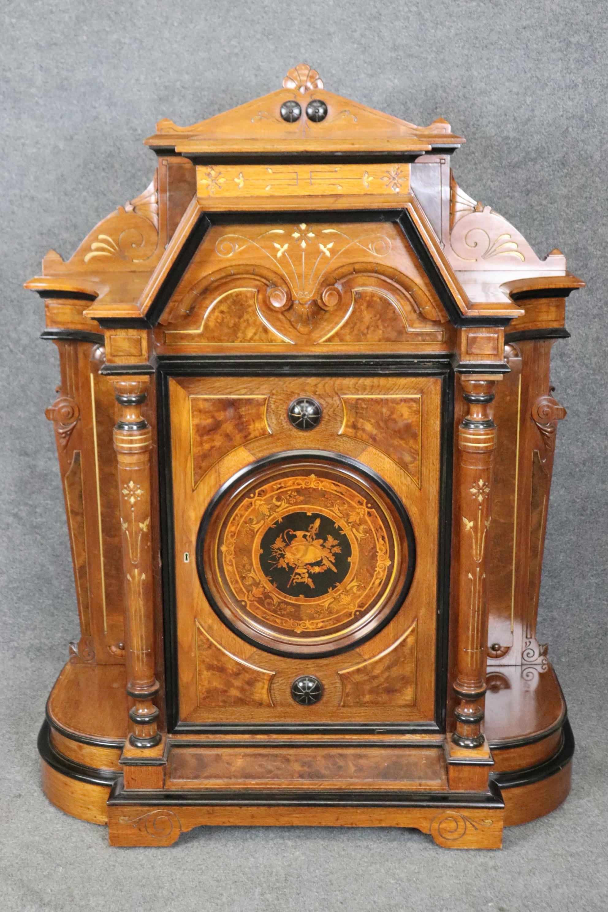 Late 19th Century Rare Pair of American Renaissance Revival American Victorian Pedestal Cabinets  For Sale