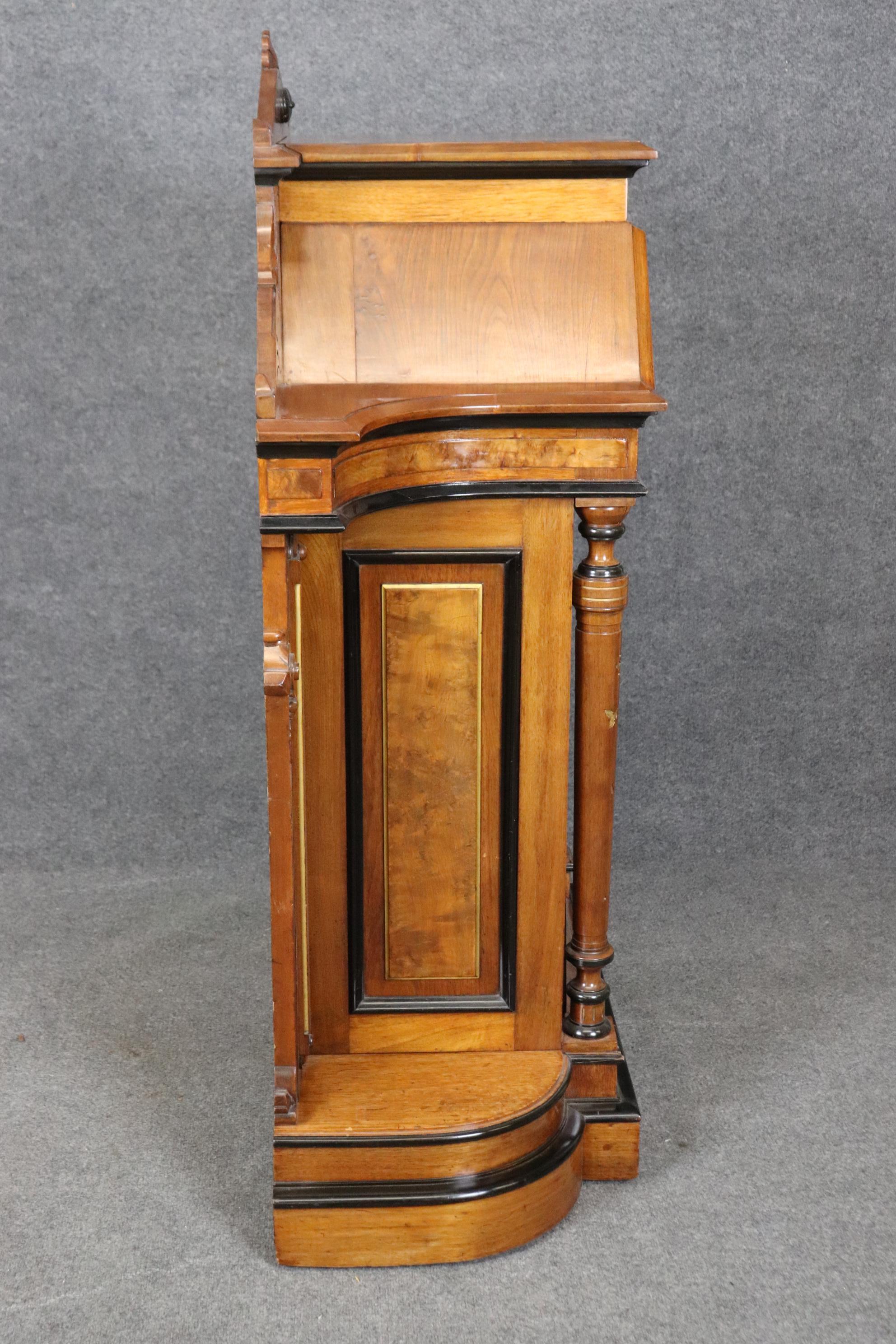 Rare Pair of American Renaissance Revival American Victorian Pedestal Cabinets  For Sale 2