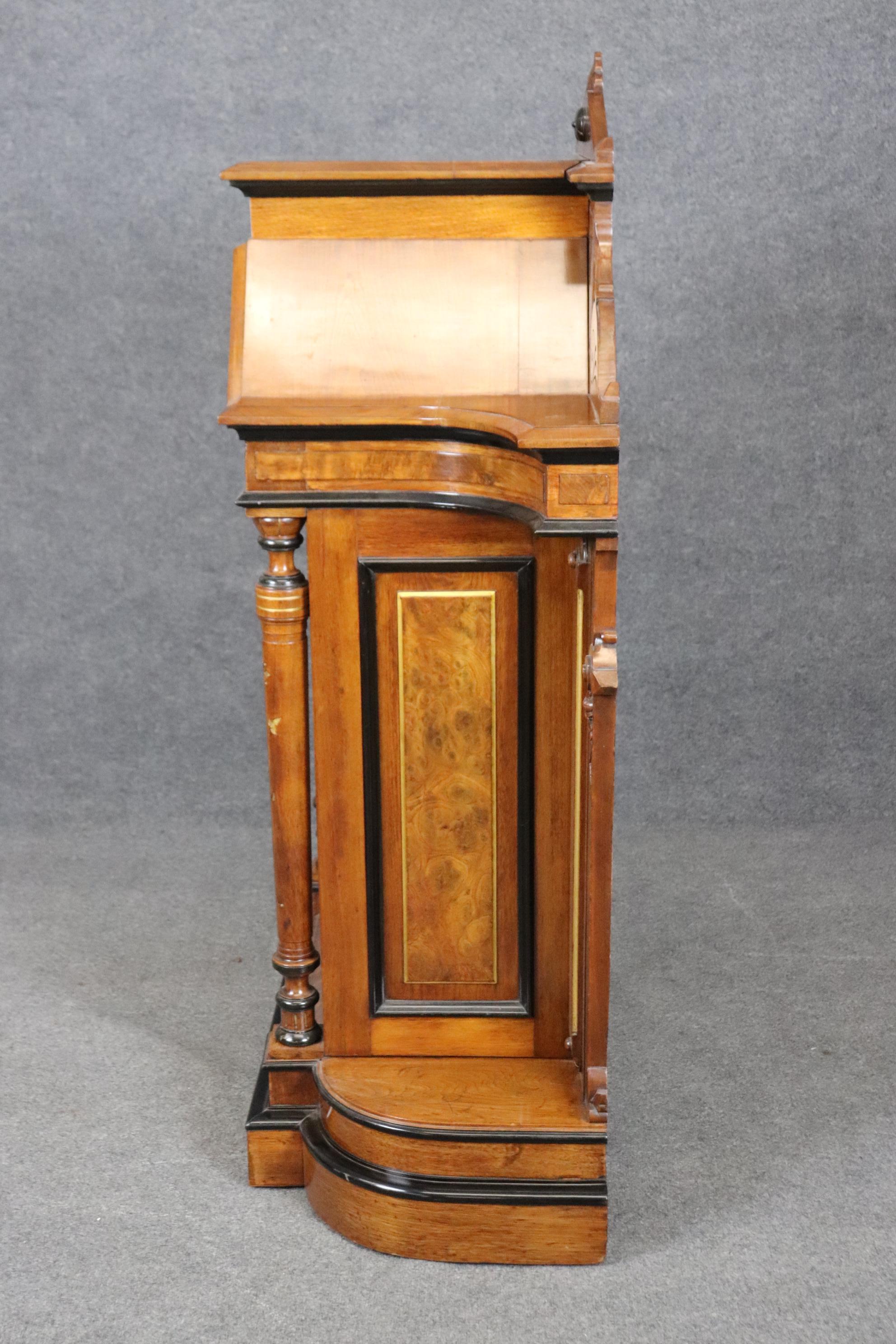 Rare Pair of American Renaissance Revival American Victorian Pedestal Cabinets  For Sale 3