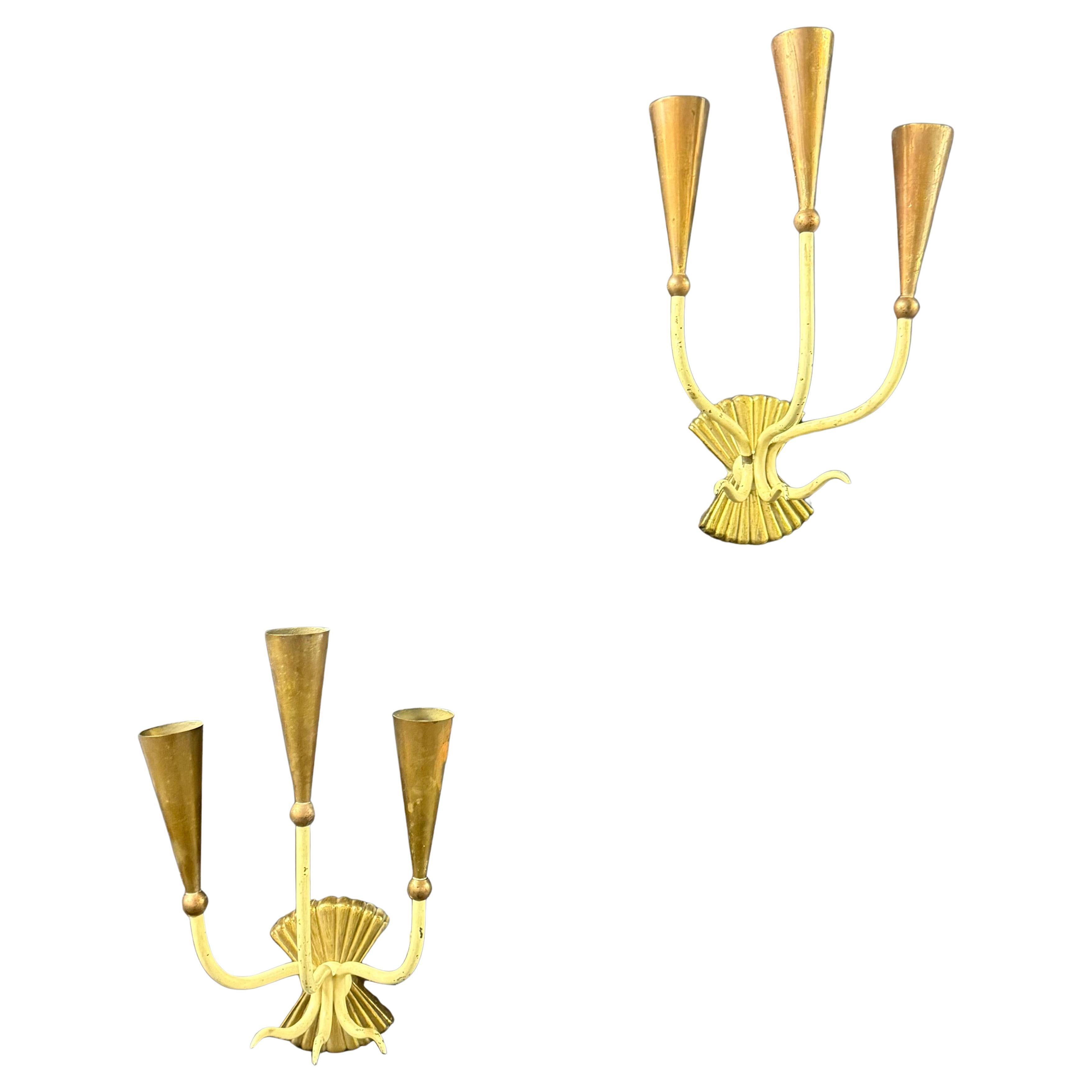 rara pareja de apliques angelo lelii