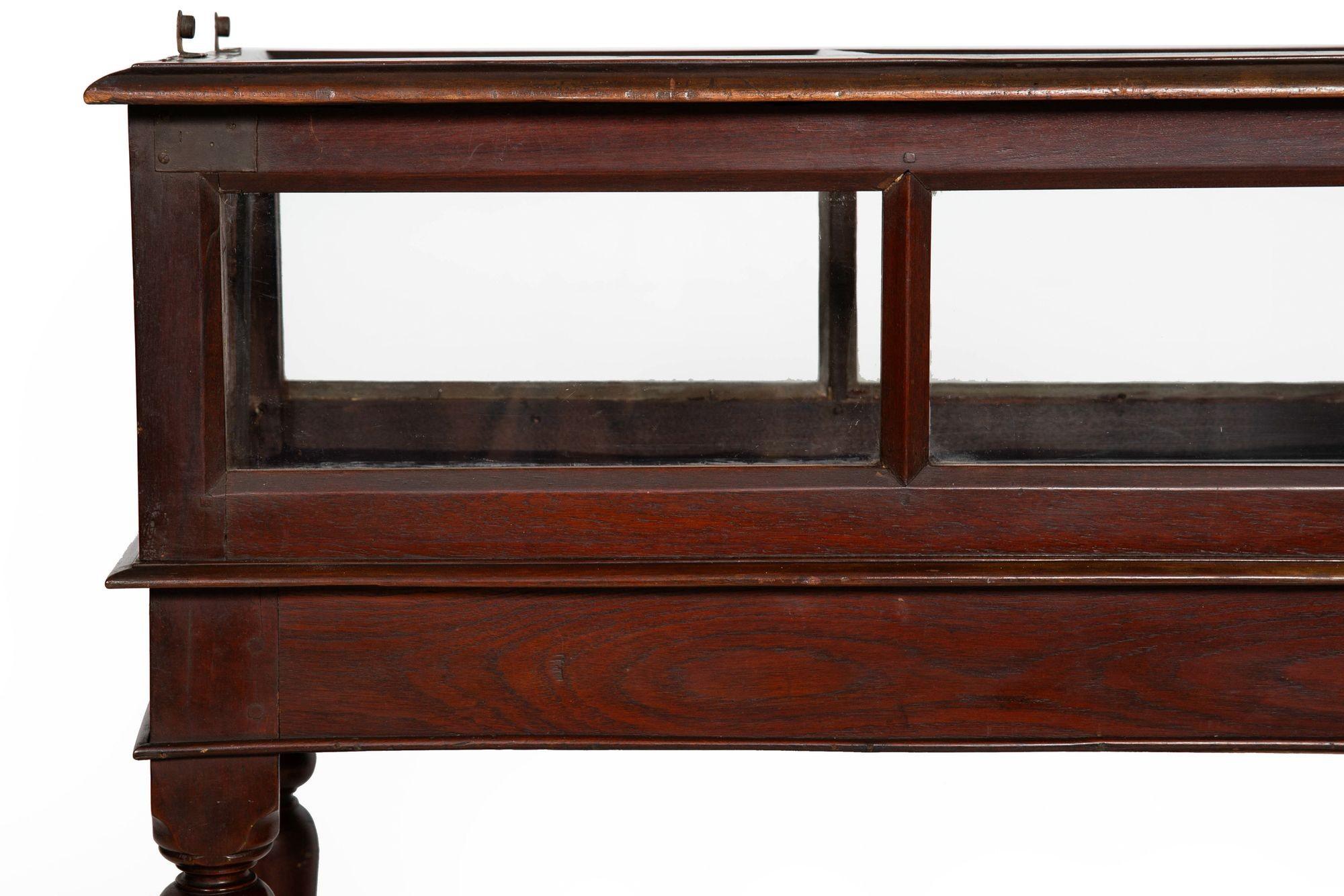 Rare Pair of Anglo-Indian Teak Vitrine Display Tables Cabinets, 19th century For Sale 9
