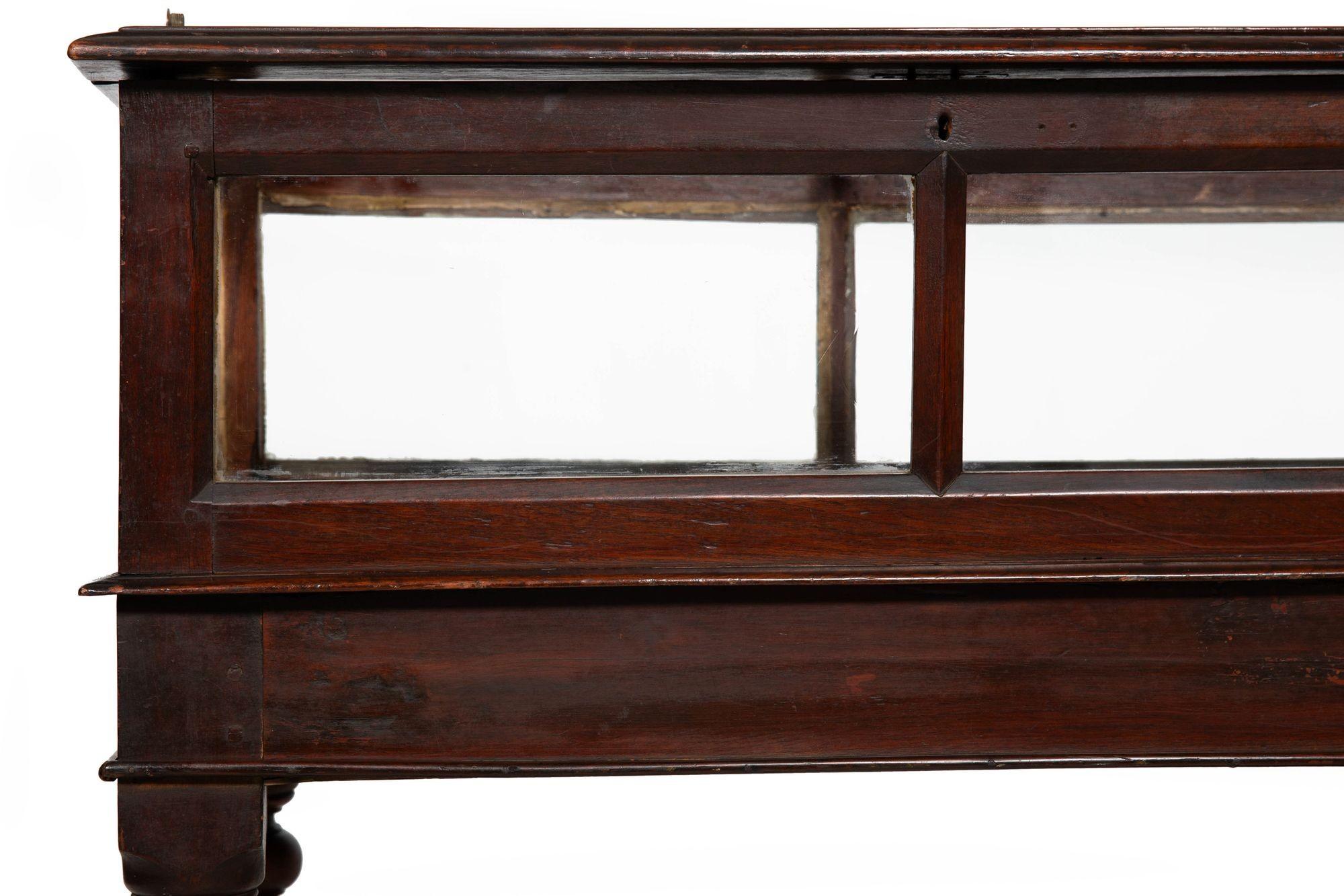 Rare Pair of Anglo-Indian Teak Vitrine Display Tables Cabinets, 19th century For Sale 11