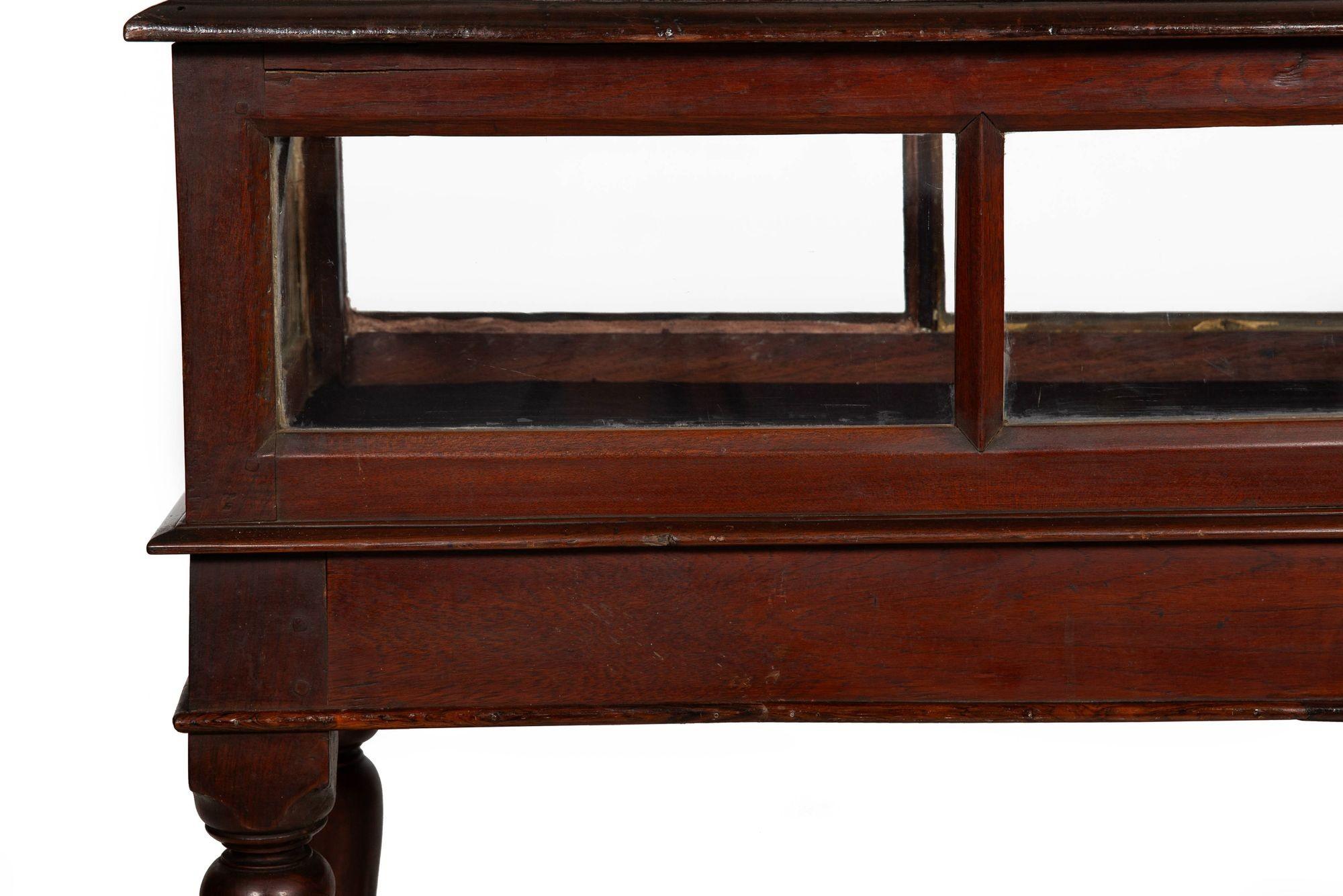 Rare Pair of Anglo-Indian Teak Vitrine Display Tables Cabinets, 19th century For Sale 13