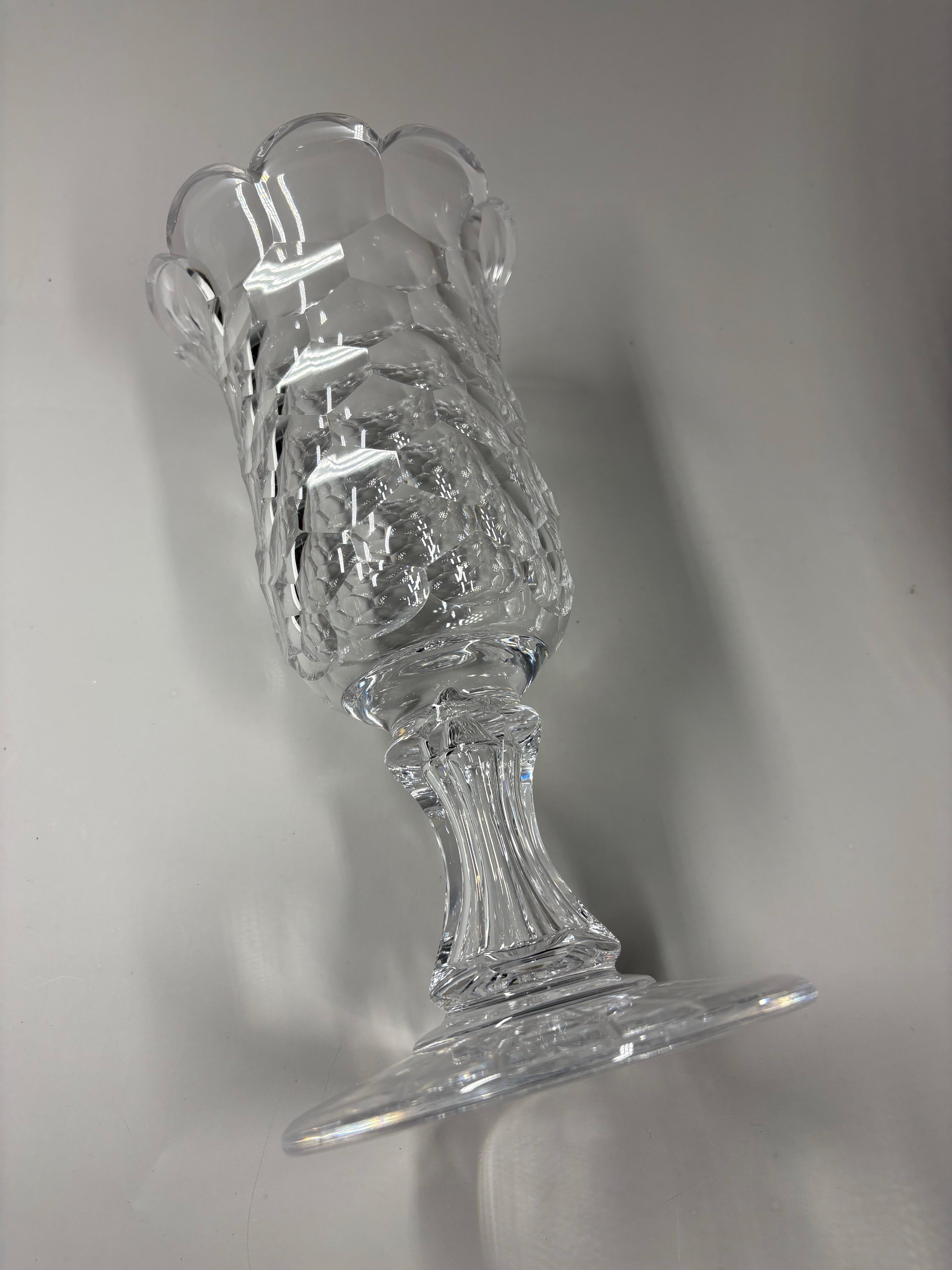Rare pair of Antique American lead glass celery vases, C. Dorflinger & Sons Inc. in vendita 8