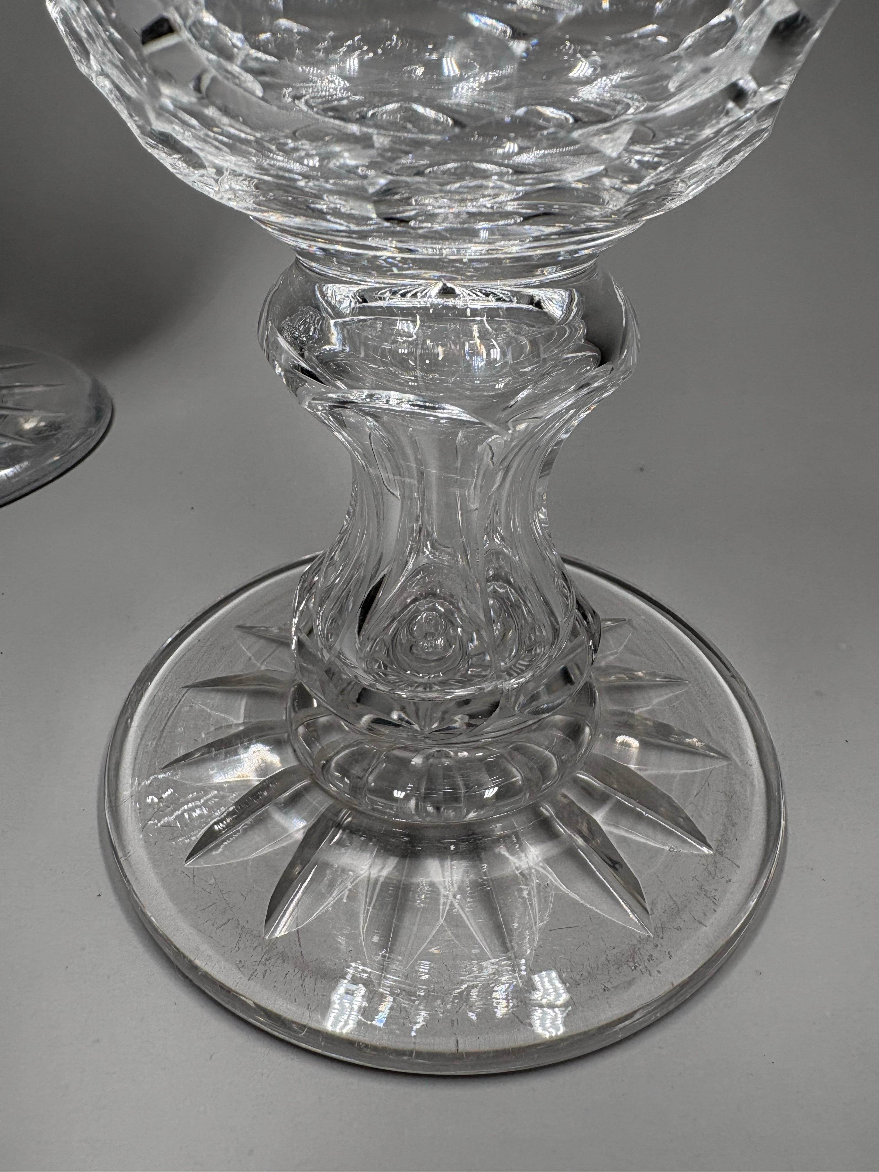 Rare pair of Antique American lead glass celery vases, C. Dorflinger & Sons Inc. in vendita 9