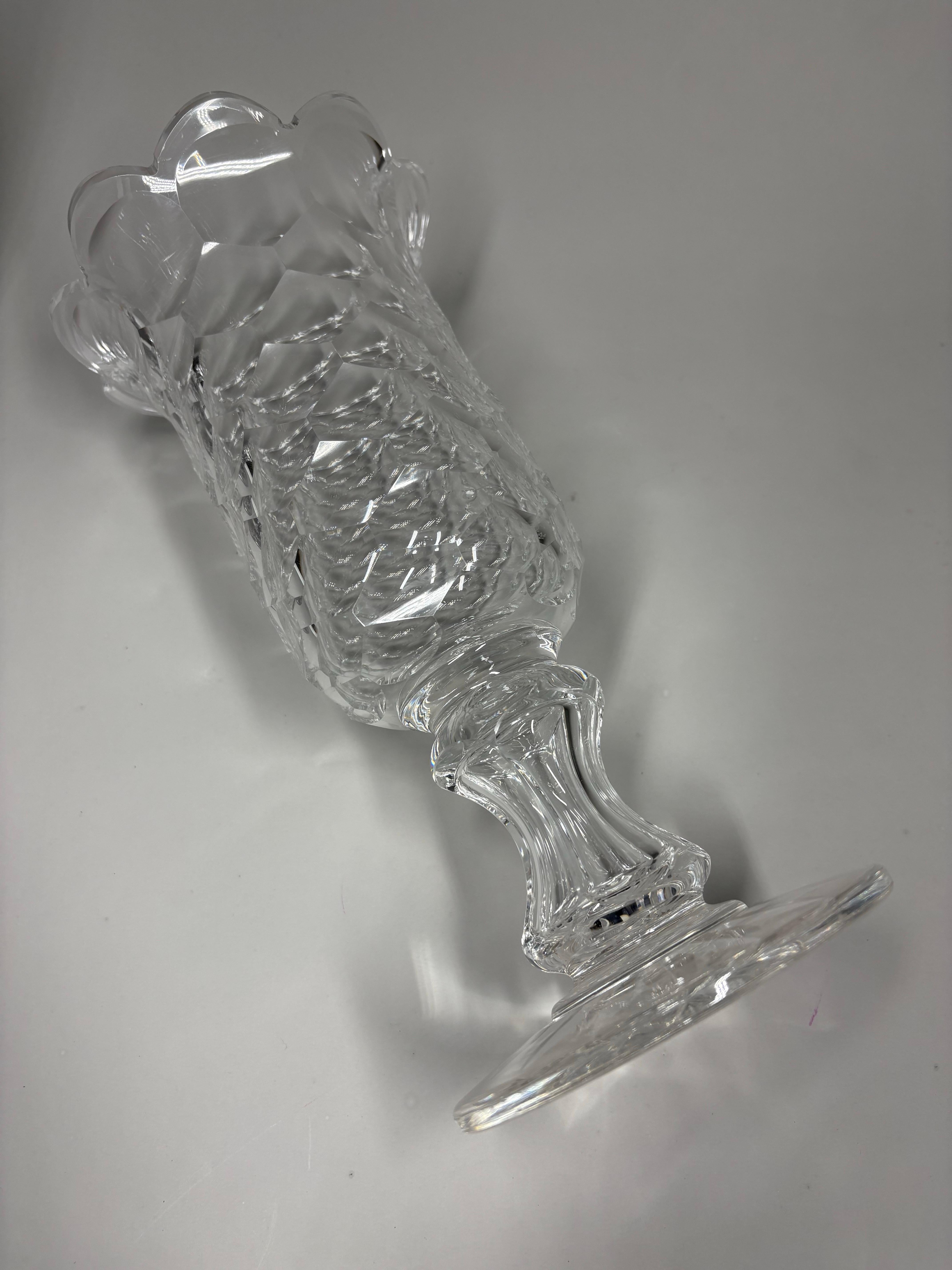 Rare pair of Antique American lead glass celery vases, C. Dorflinger & Sons Inc. in vendita 2