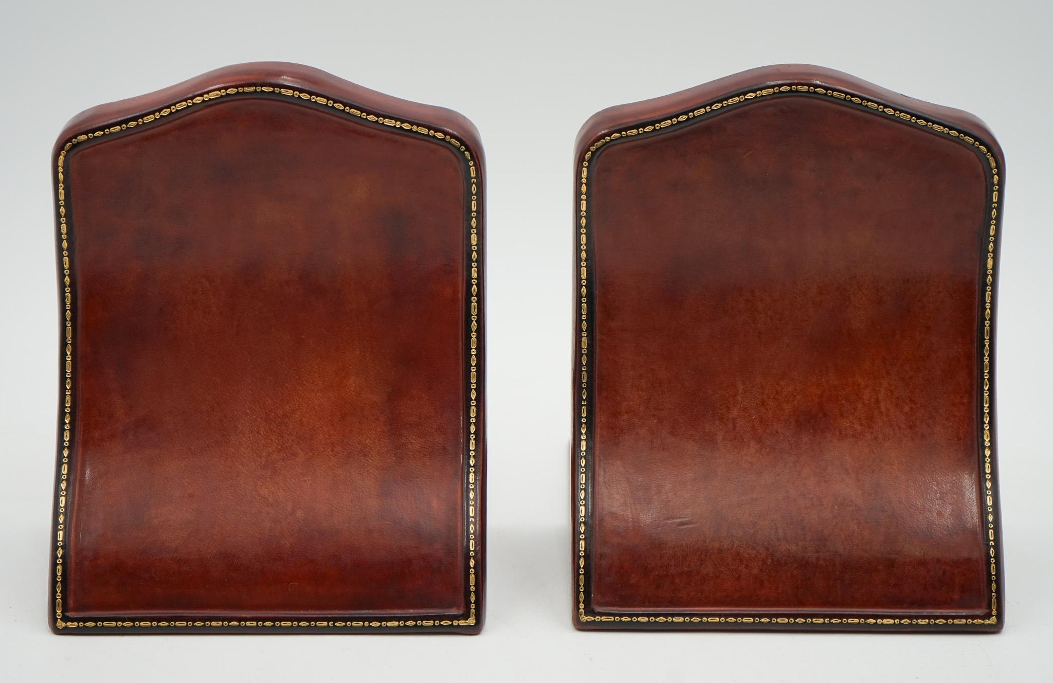 Fatto a mano RARA COPPIA DI FILIERA IN PELLE DI Asprey London in vendita