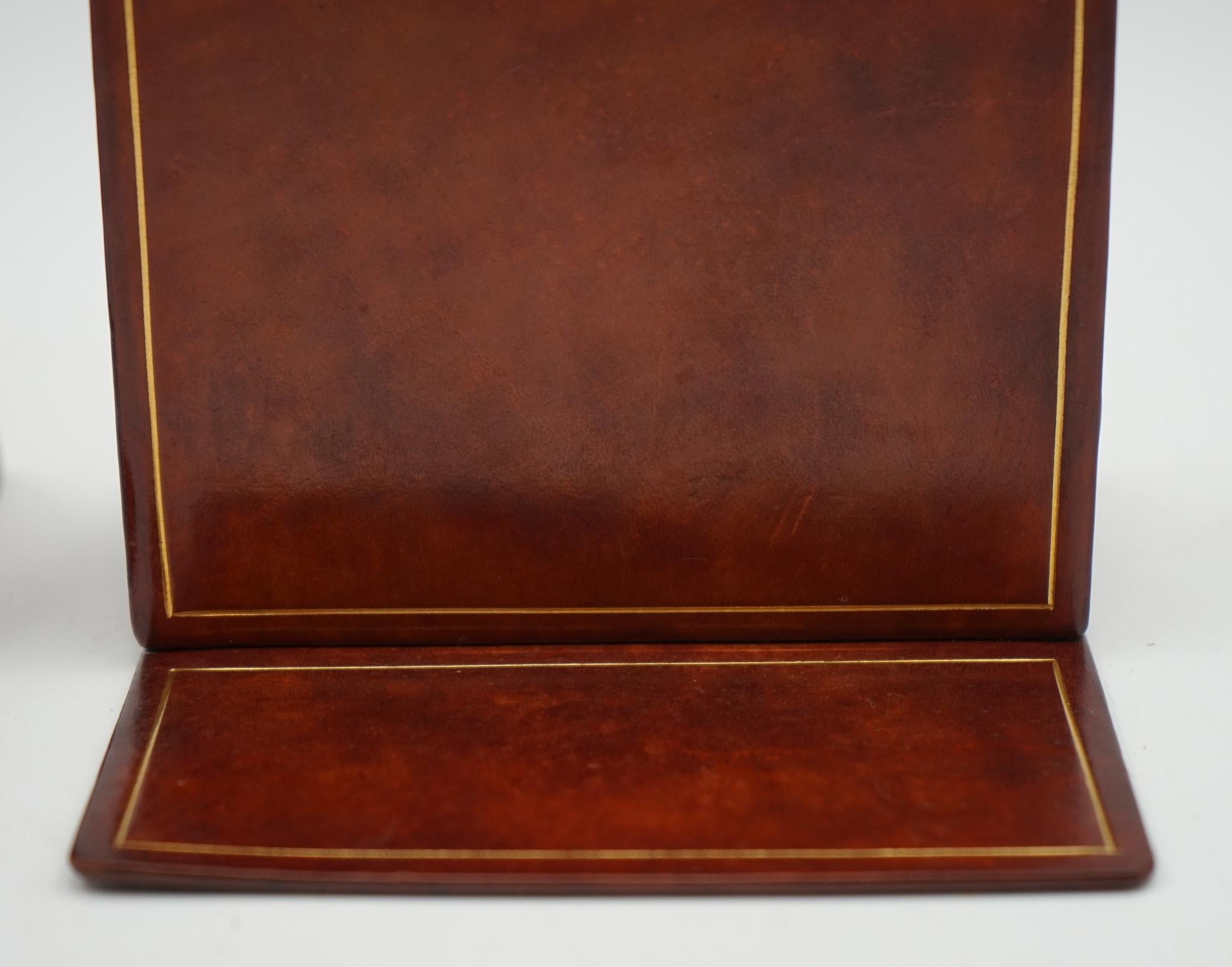 RARA COPPIA DI FILIERA IN PELLE DI Asprey London In condizioni buone in vendita a Pulborough, GB