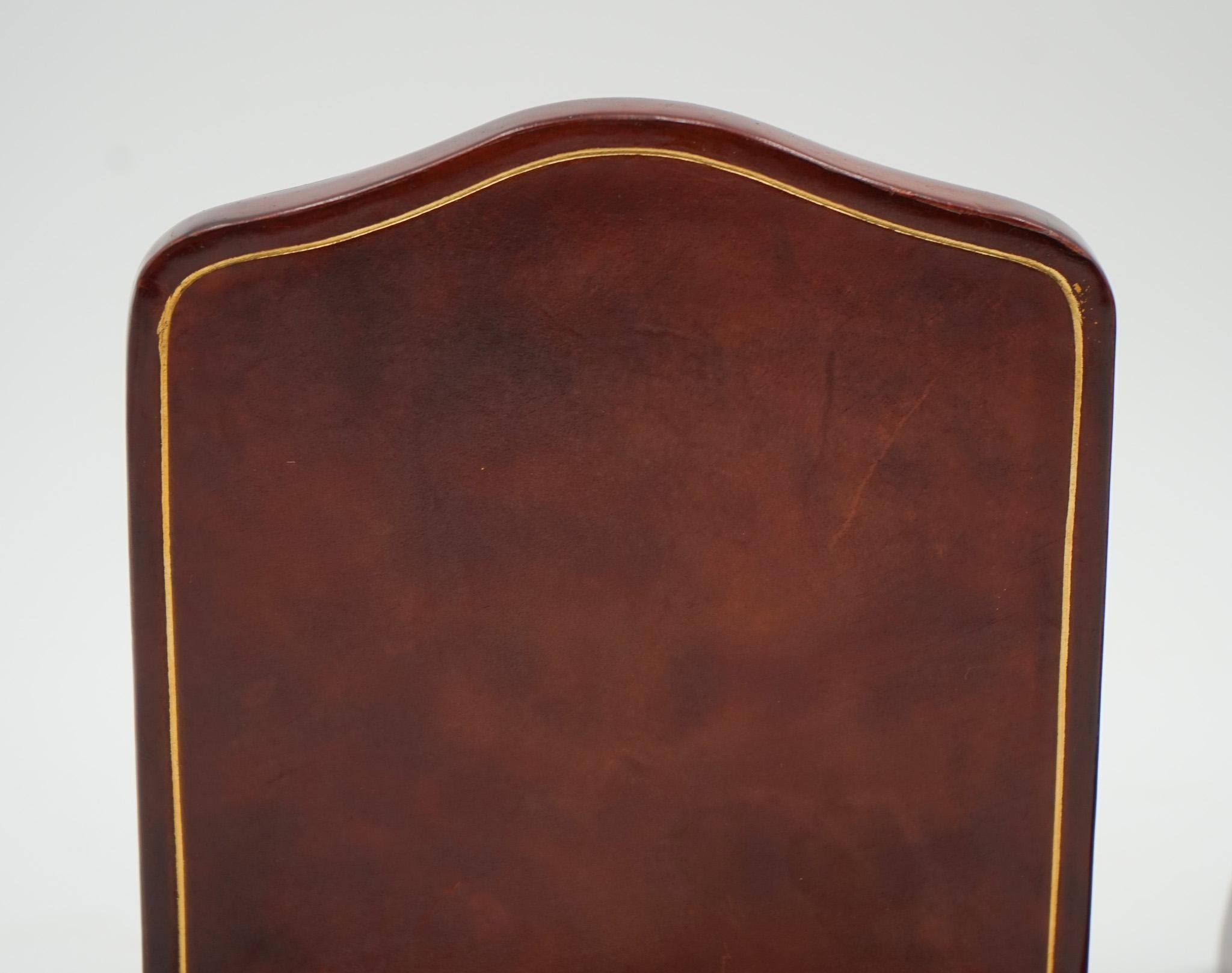 RARA COPPIA DI FILIERA IN PELLE DI Asprey London in vendita 1