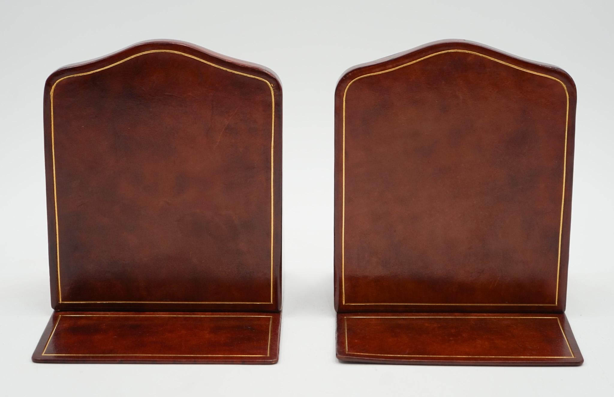 RARA COPPIA DI FILIERA IN PELLE DI Asprey London in vendita 2