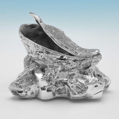 Rare Pair of Antique Silver Plated Spoon Warmers, Registered in 1875