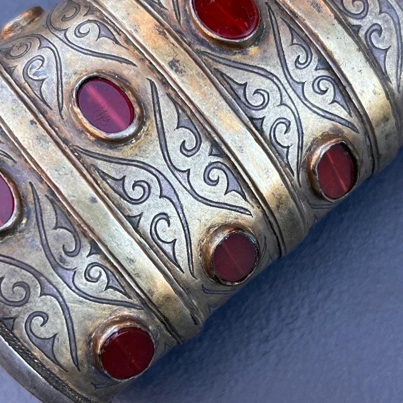 Rare Pair of Antique Turkoman Cuff Bracelets For Sale 2