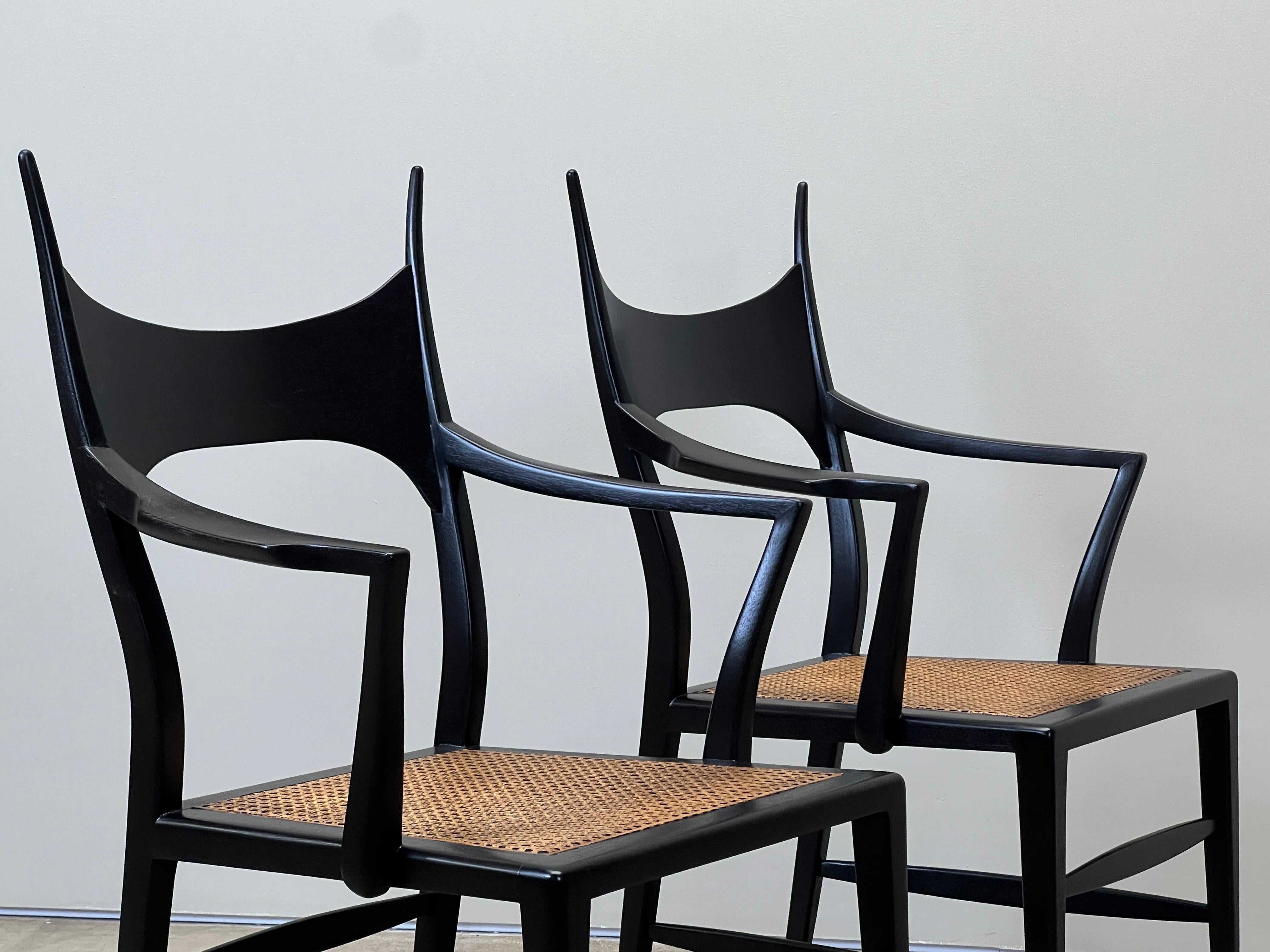 Paire rare de fauteuils en bois de cervidé par Edward Wormley pour Dunbar en vente 5