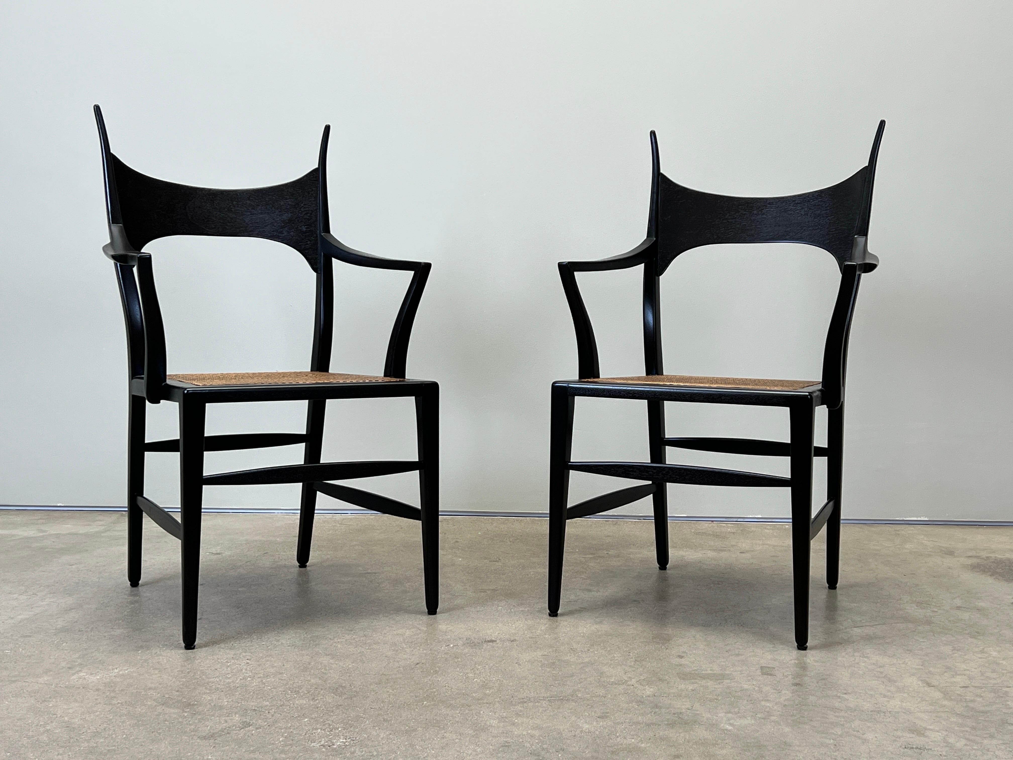 Paire rare de fauteuils en bois de cervidé par Edward Wormley pour Dunbar en vente 7