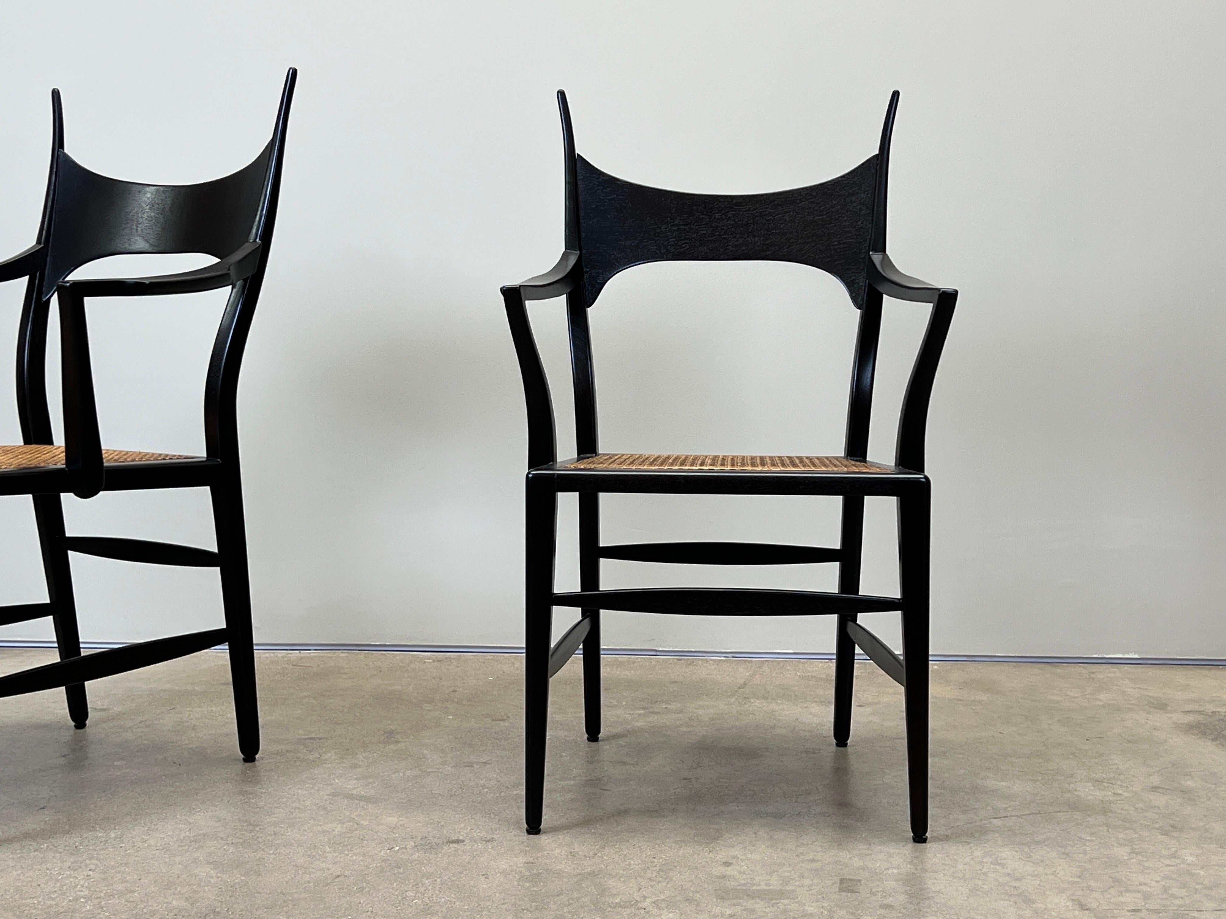 Paire rare de fauteuils en bois de cervidé par Edward Wormley pour Dunbar en vente 9