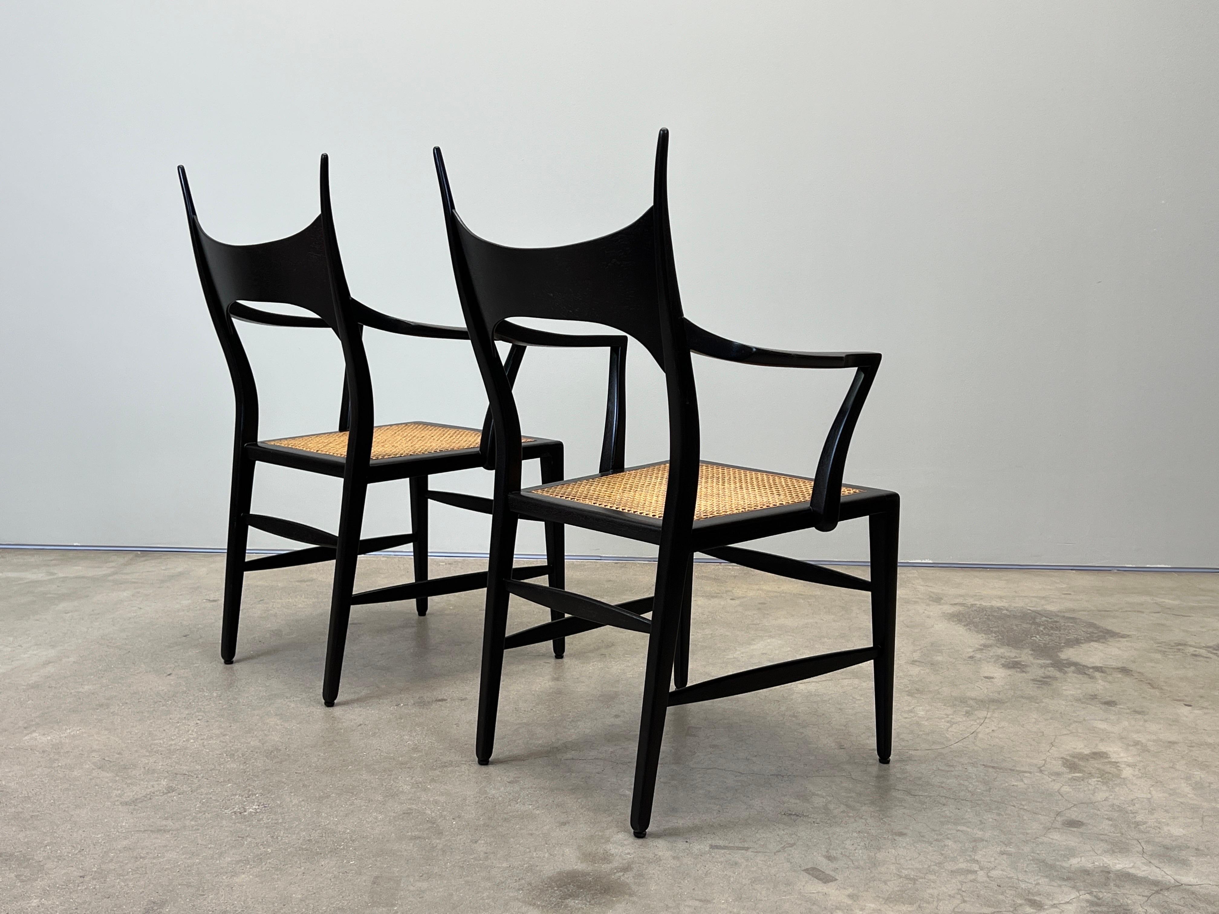 Paire rare de fauteuils en bois de cervidé par Edward Wormley pour Dunbar en vente 10