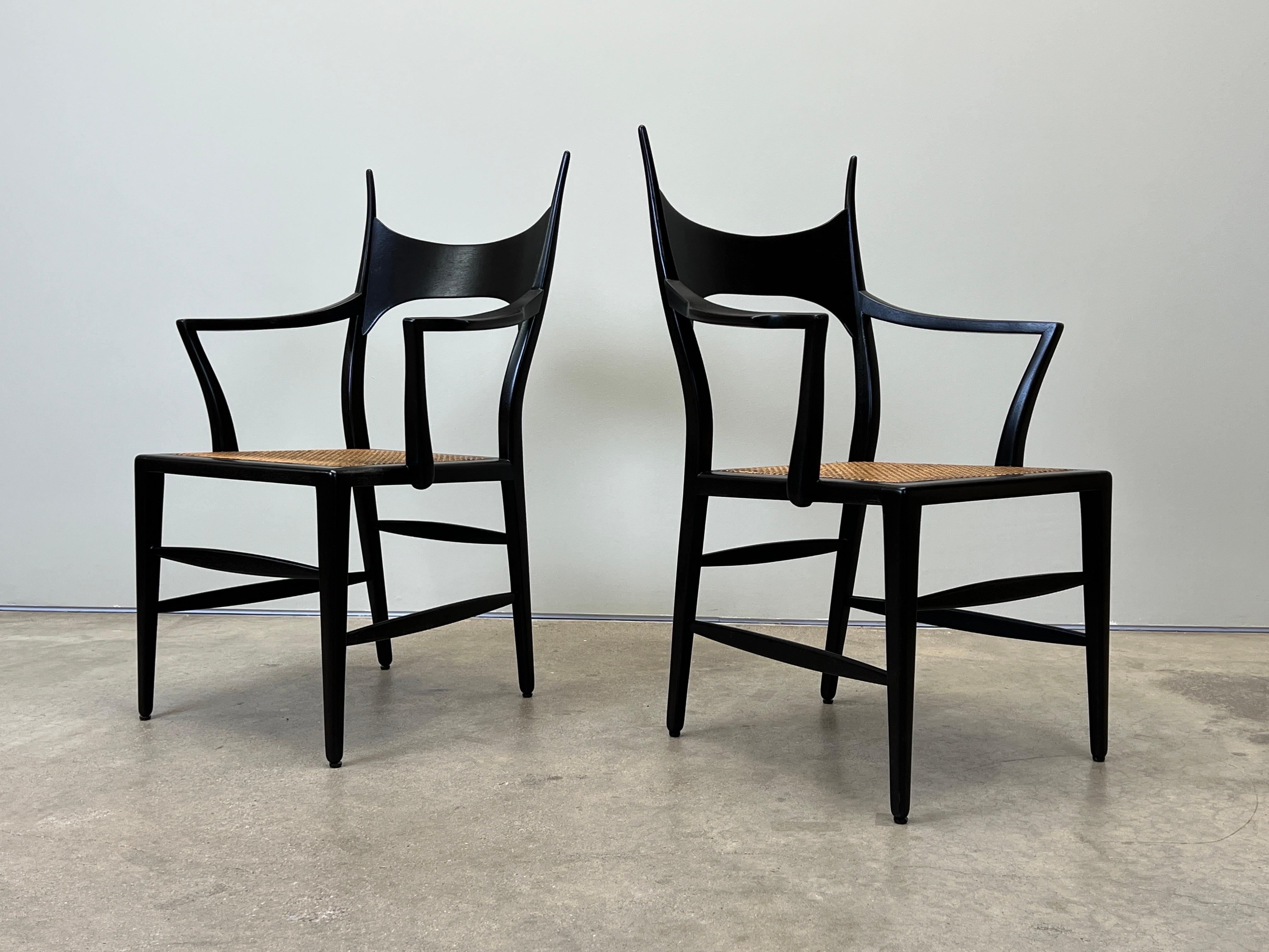Milieu du XXe siècle Paire rare de fauteuils en bois de cervidé par Edward Wormley pour Dunbar en vente
