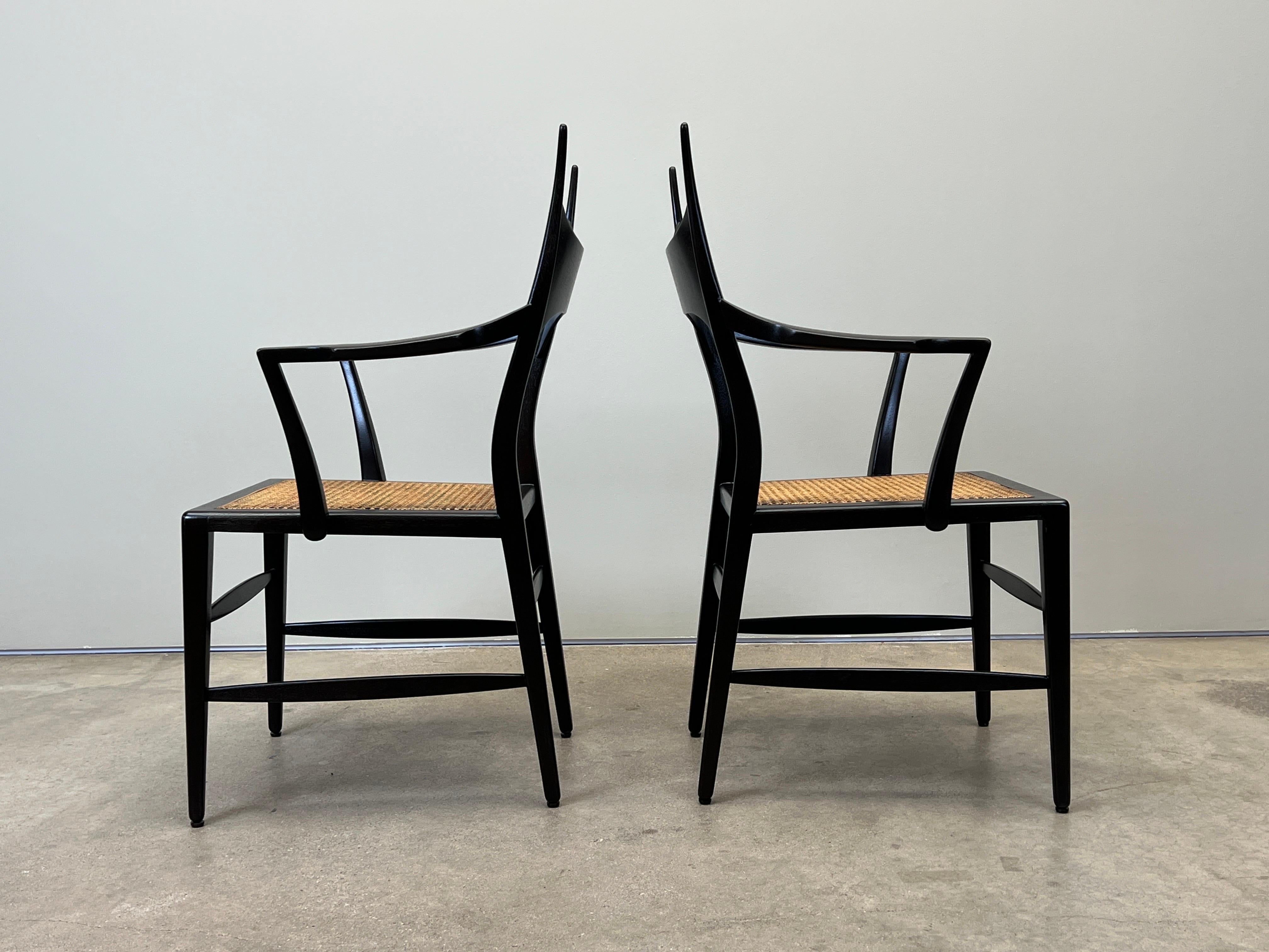 Paire rare de fauteuils en bois de cervidé par Edward Wormley pour Dunbar en vente 1