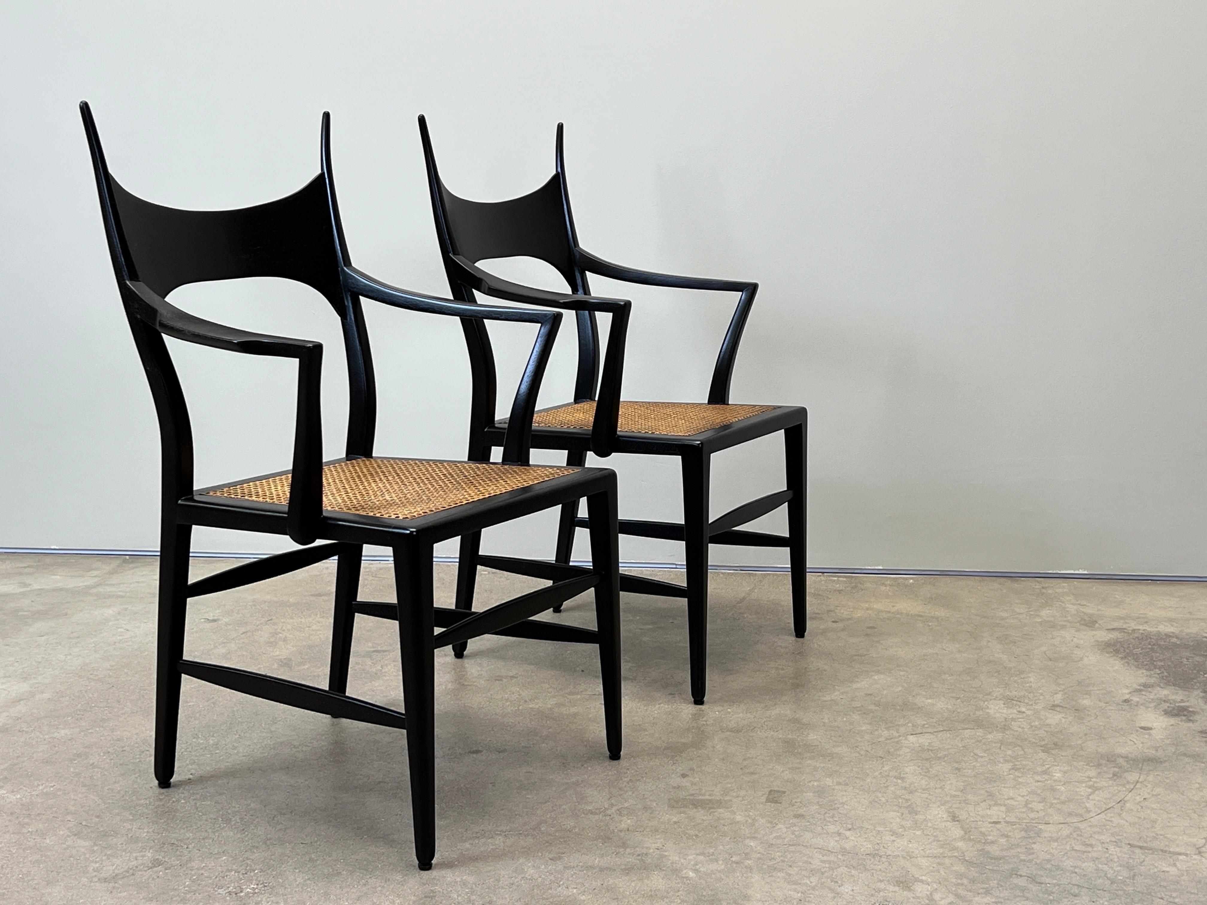 Paire rare de fauteuils en bois de cervidé par Edward Wormley pour Dunbar en vente 2