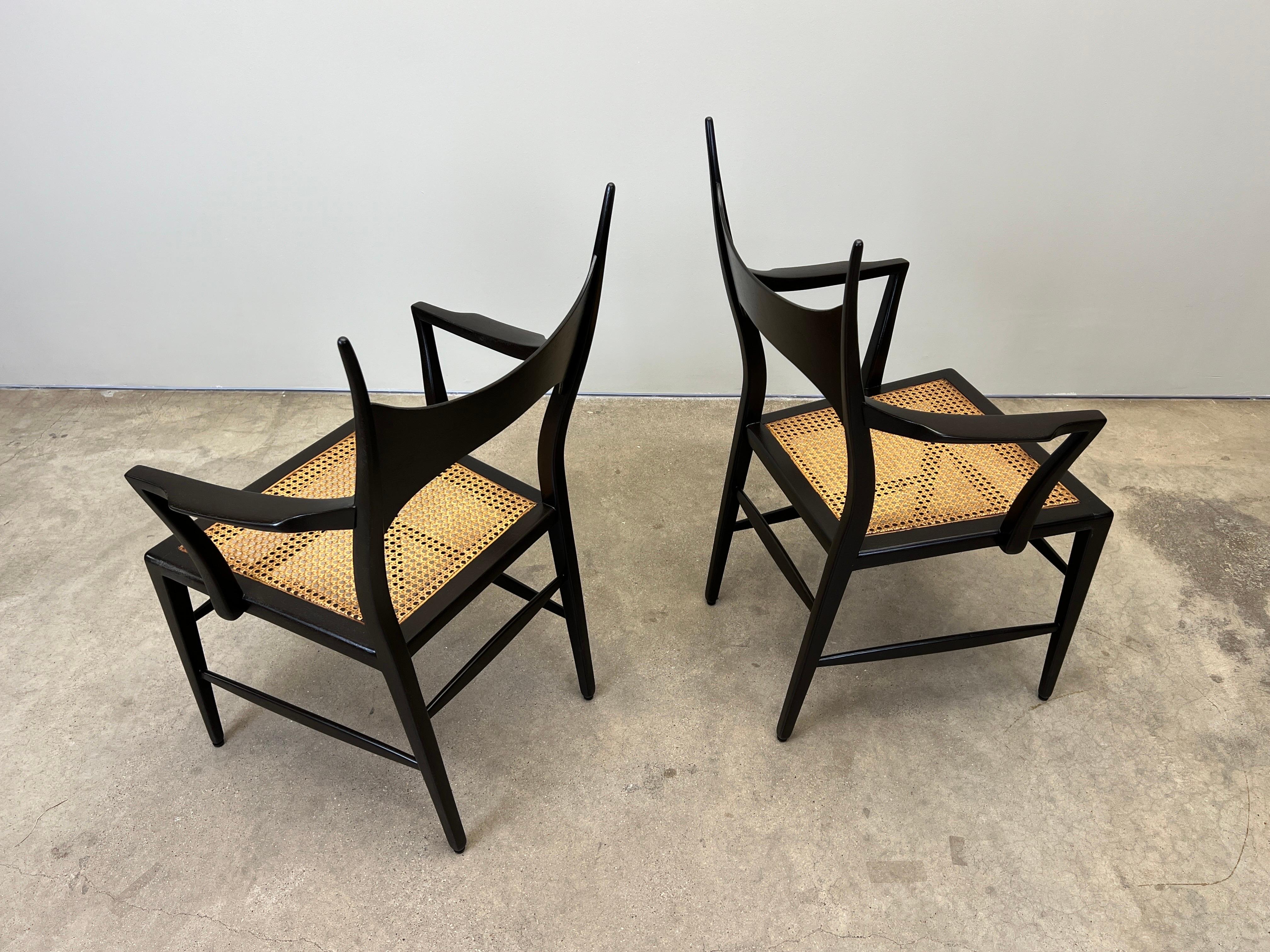 Paire rare de fauteuils en bois de cervidé par Edward Wormley pour Dunbar en vente 4