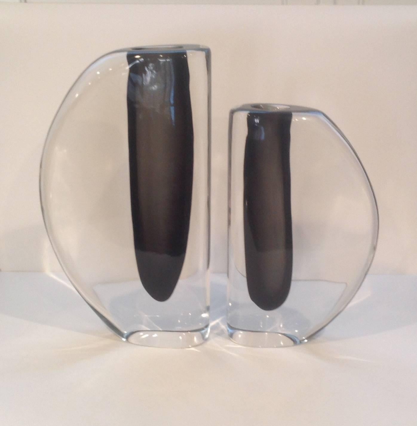 Mid-Century Modern Rare Pair of Antonio DaRos for Cenedese Murano Sommerso Vases