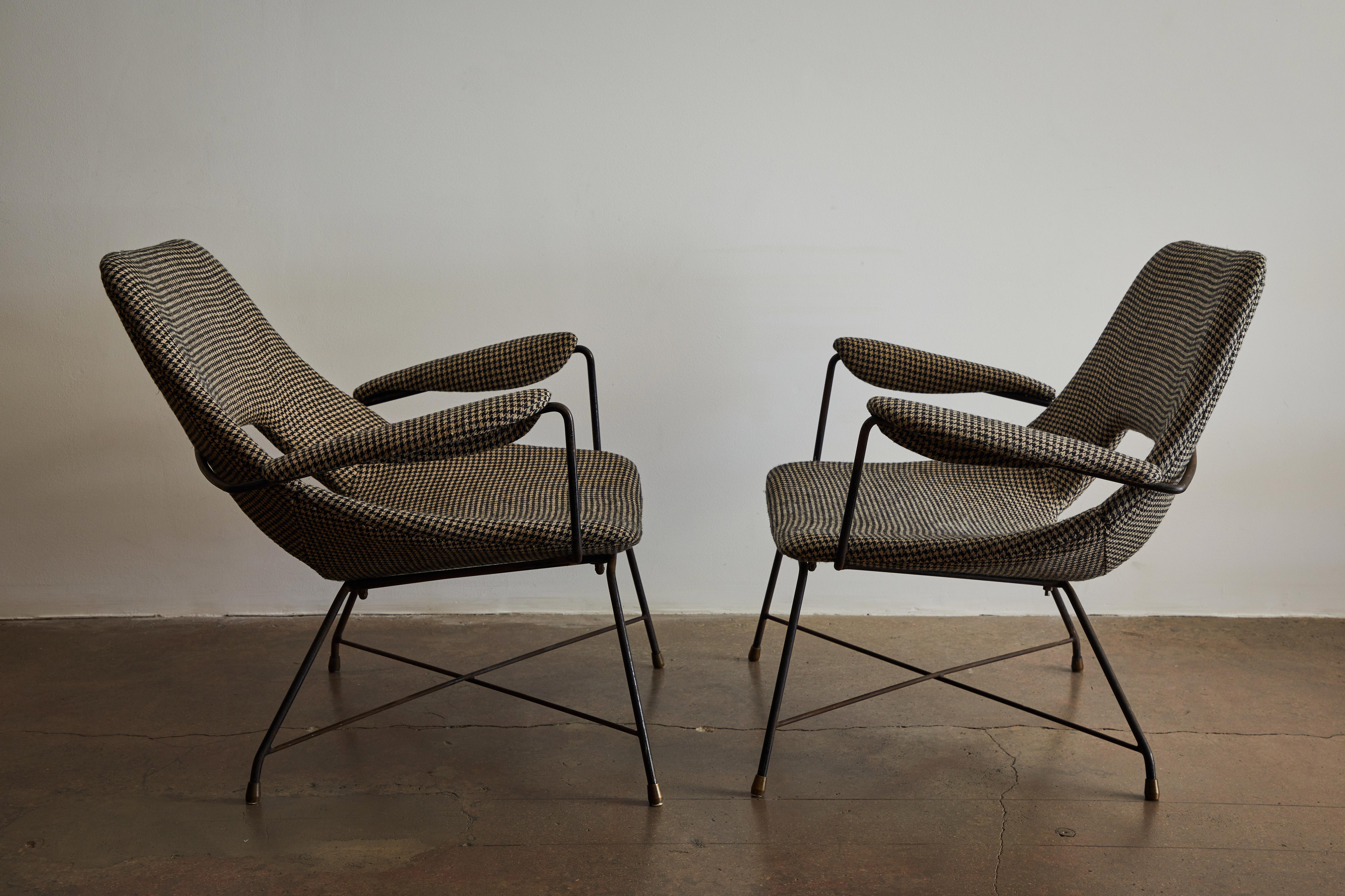 italien Paire de fauteuils rares par Augusto Bozzi pour Saporiti Italia en vente