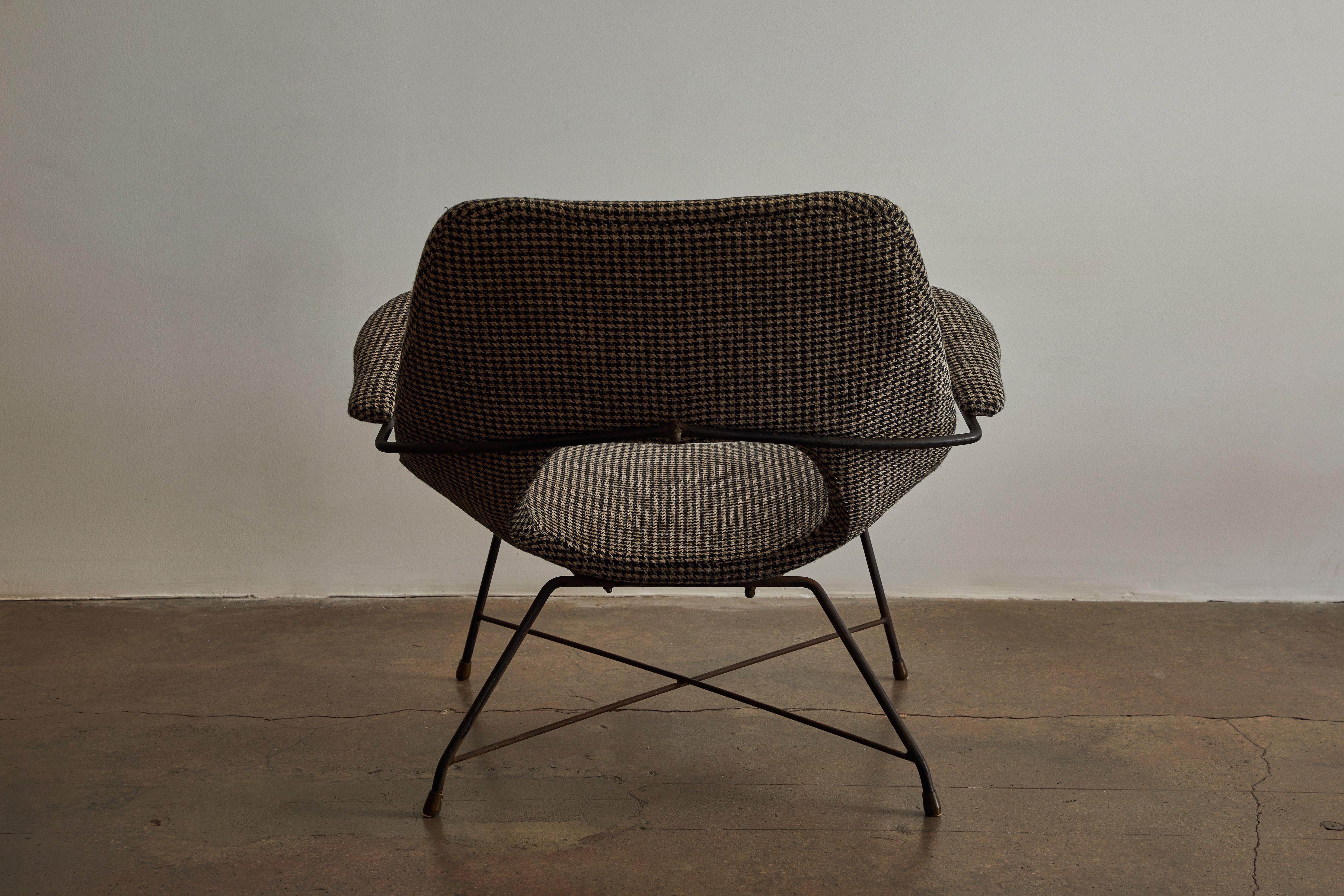 Laiton Paire de fauteuils rares par Augusto Bozzi pour Saporiti Italia en vente