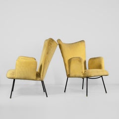 Rare Pair of Armchairs by designer Carlo Hauner in metal structure - Brazil 1955