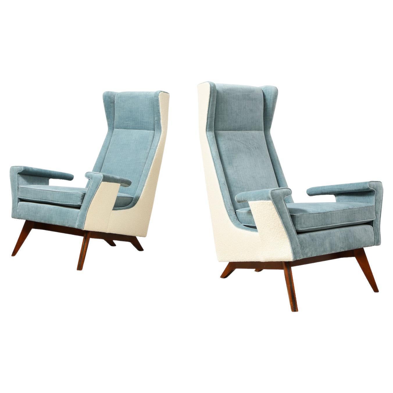 Rare Pair of Armchairs by Gino Levi-Montalcini For Sale