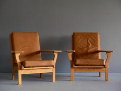Rare Pair of Armchairs by Hans Wegner for GETAMA