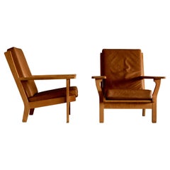 Rare Pair of Armchairs by Hans Wegner for GETAMA