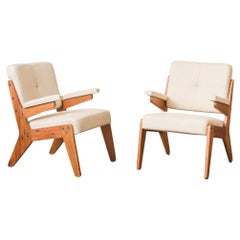 Rare Pair of Armchairs by Jose Zanine Caldas