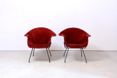 Rare Pair of Armchairs in the Style of Bertoia, Croatia, 1950s